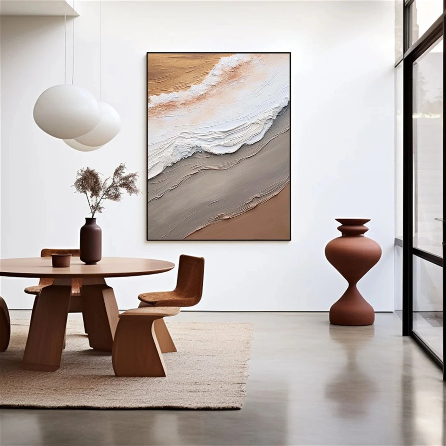 Sea & Sky Abstract Textured Wall Art #MS217