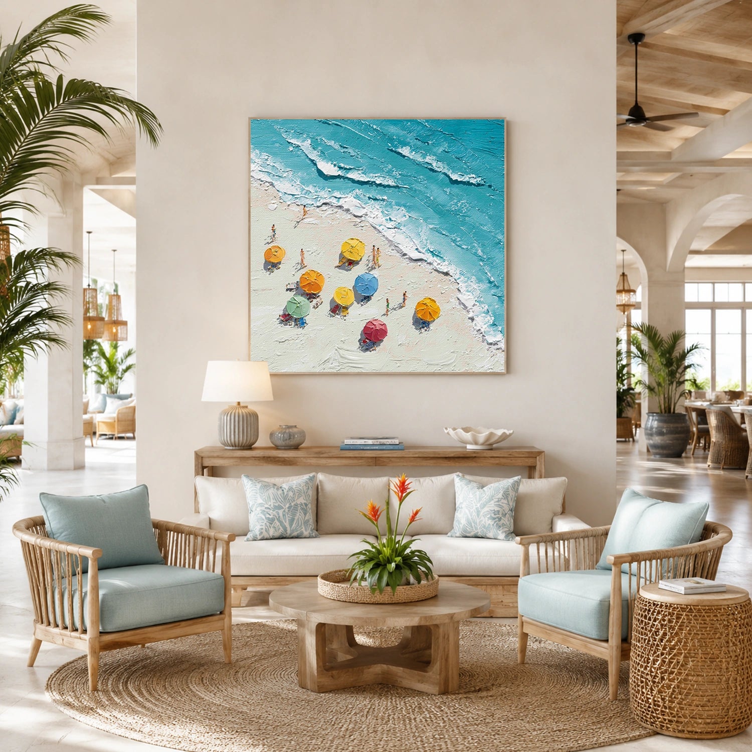 Sea & Sky Abstract Textured Wall Art #MS323