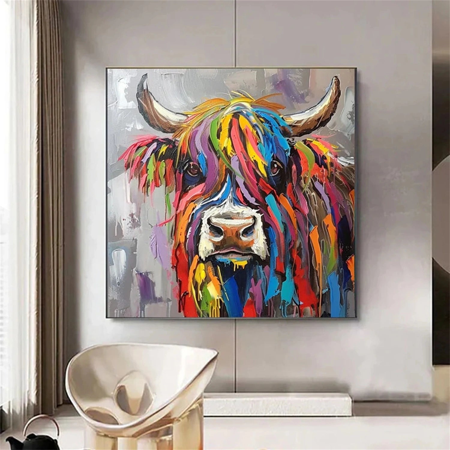 Colorful Abstract Animal Wall Art #AL089