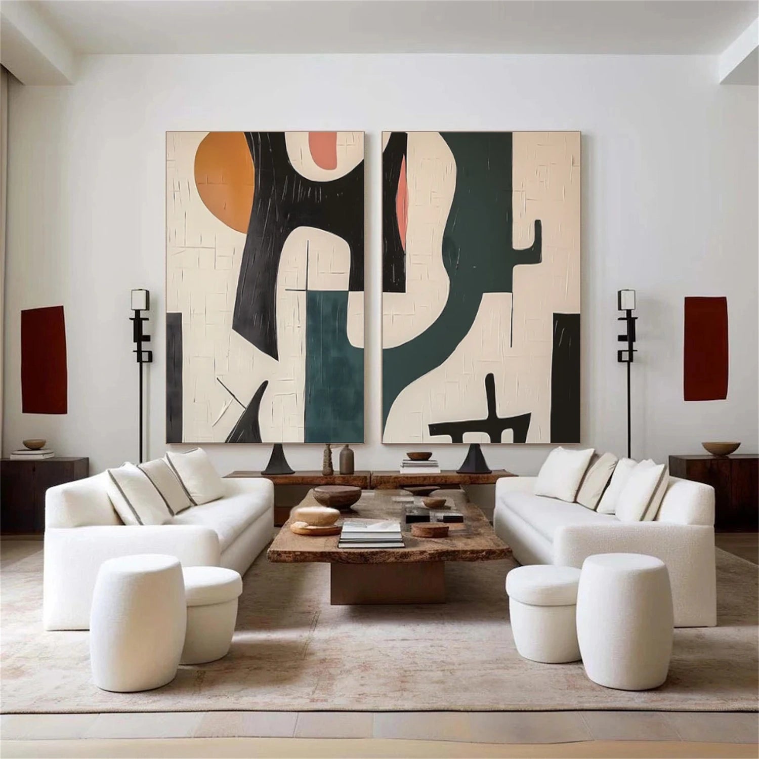 Abstract Canvas Art Set of 2 #WS732