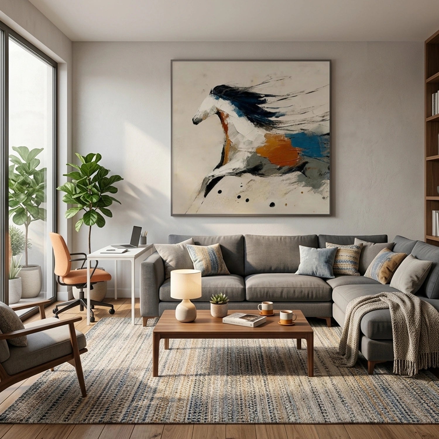 Abstract Animal Horse Wall Art #AL209