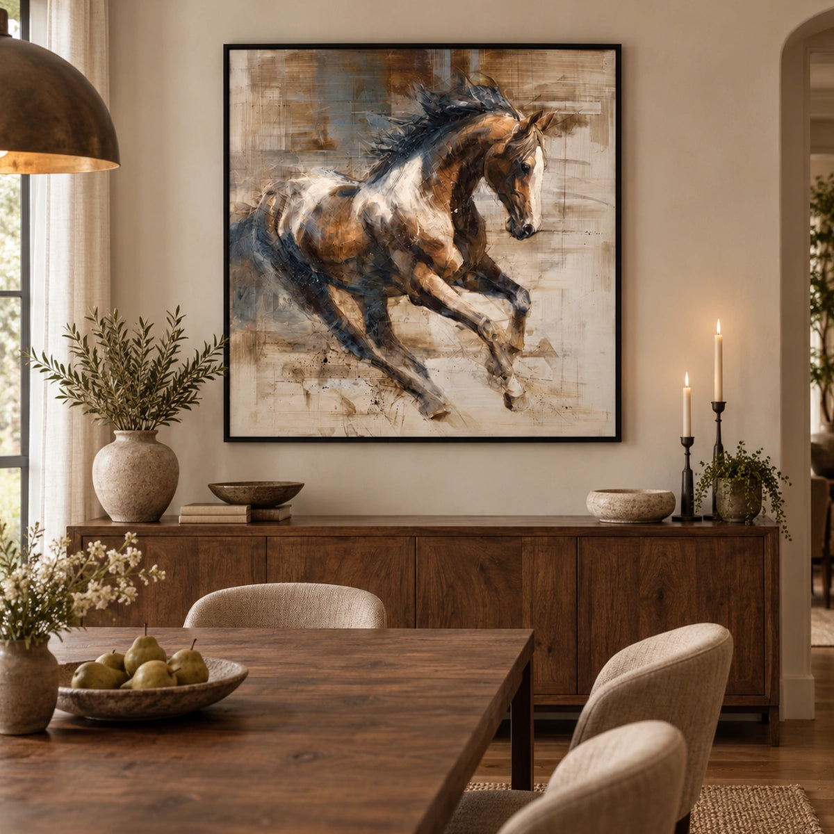Abstract Animal Horse Wall Art #AL234