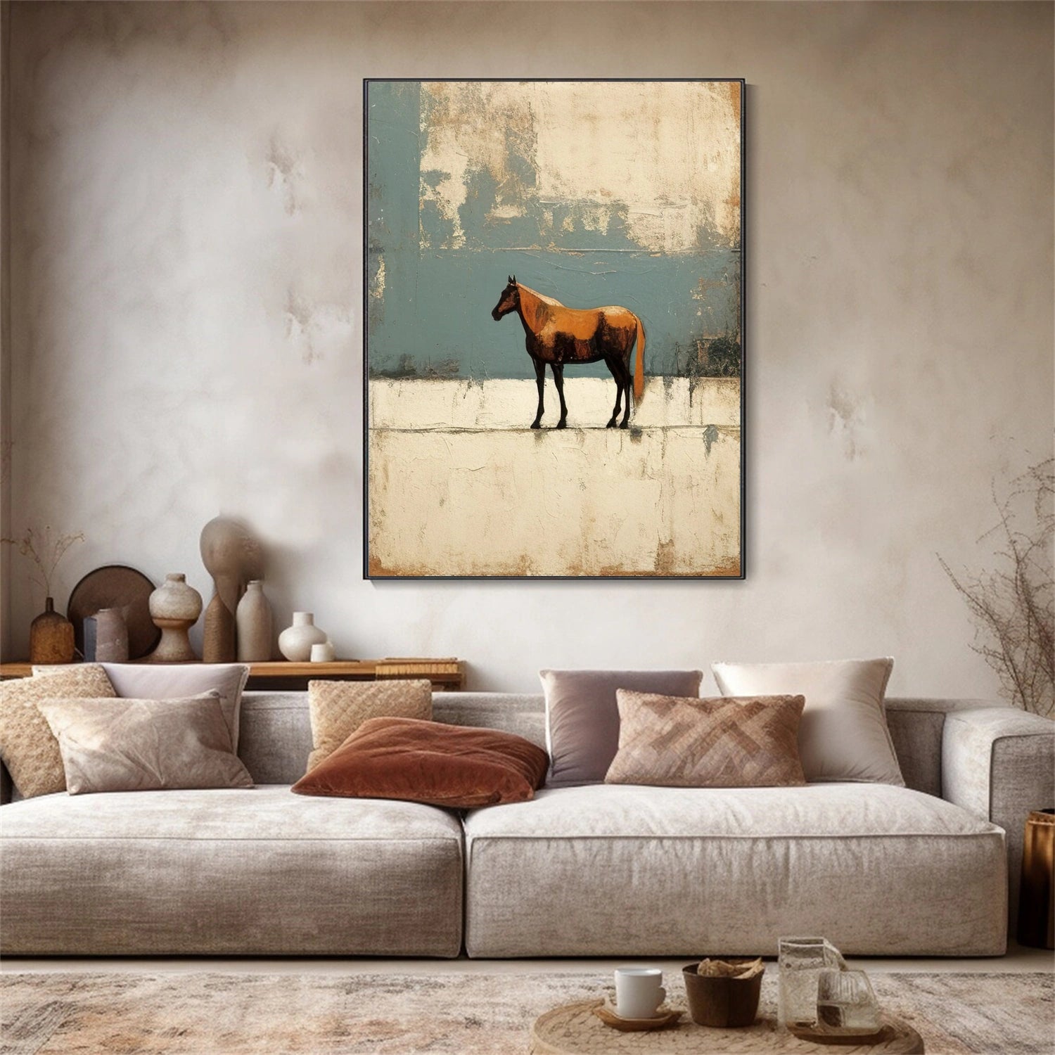 Abstract Animal Horse Wall Art #AL109
