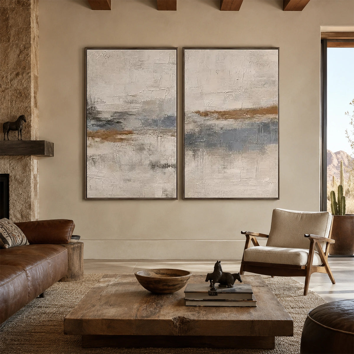 Abstract Canvas Art Set of 2 #WS1161