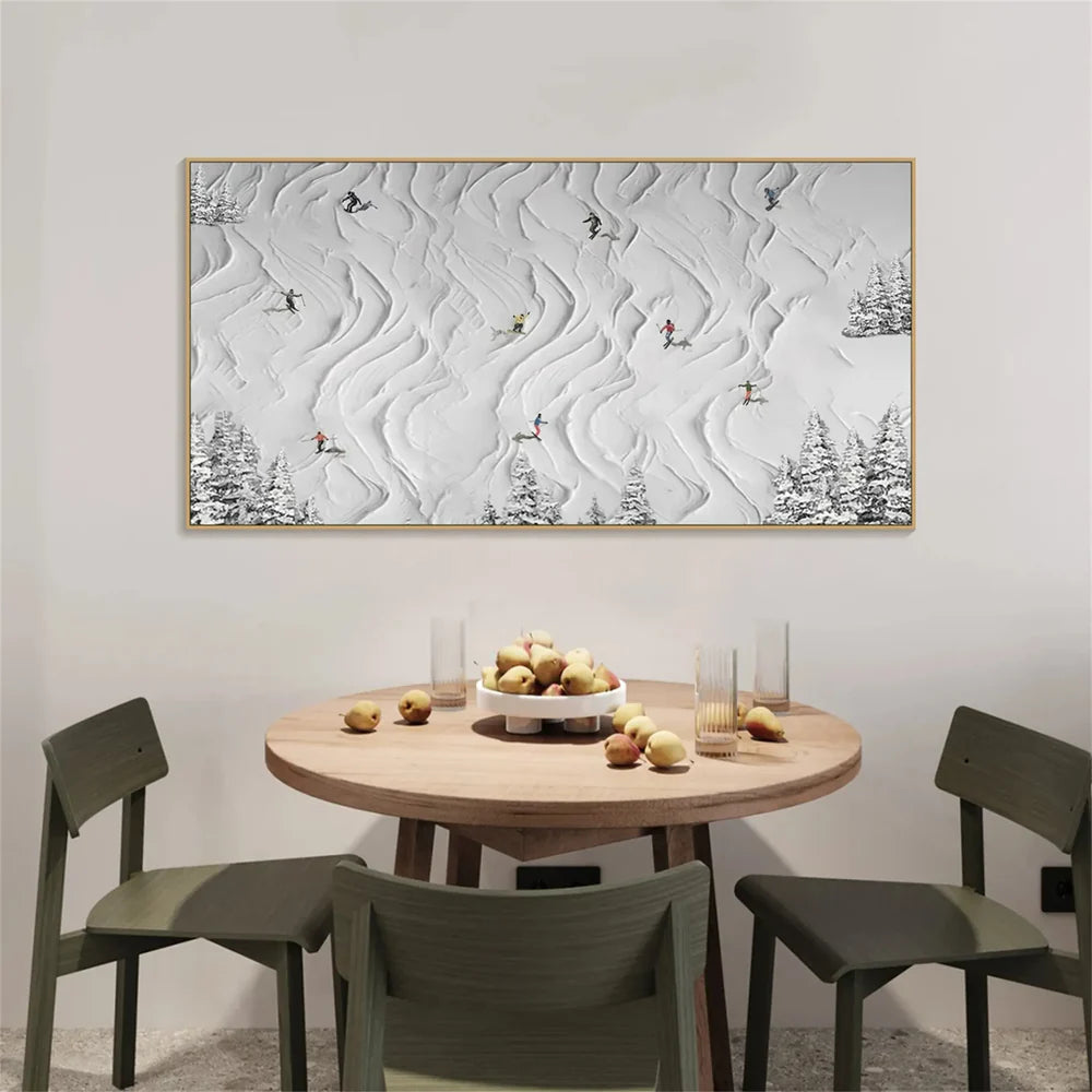 White Sport Art Minimalist Textured Wall Art #SA002