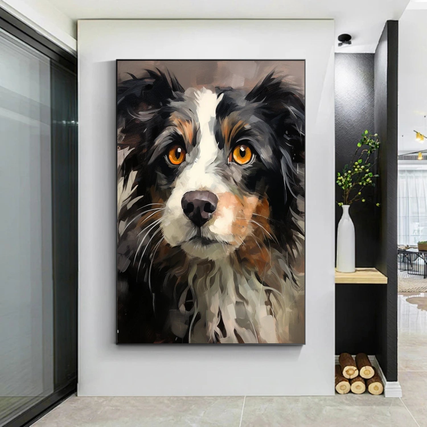 Abstract Animal Dog Wall Art #AL100