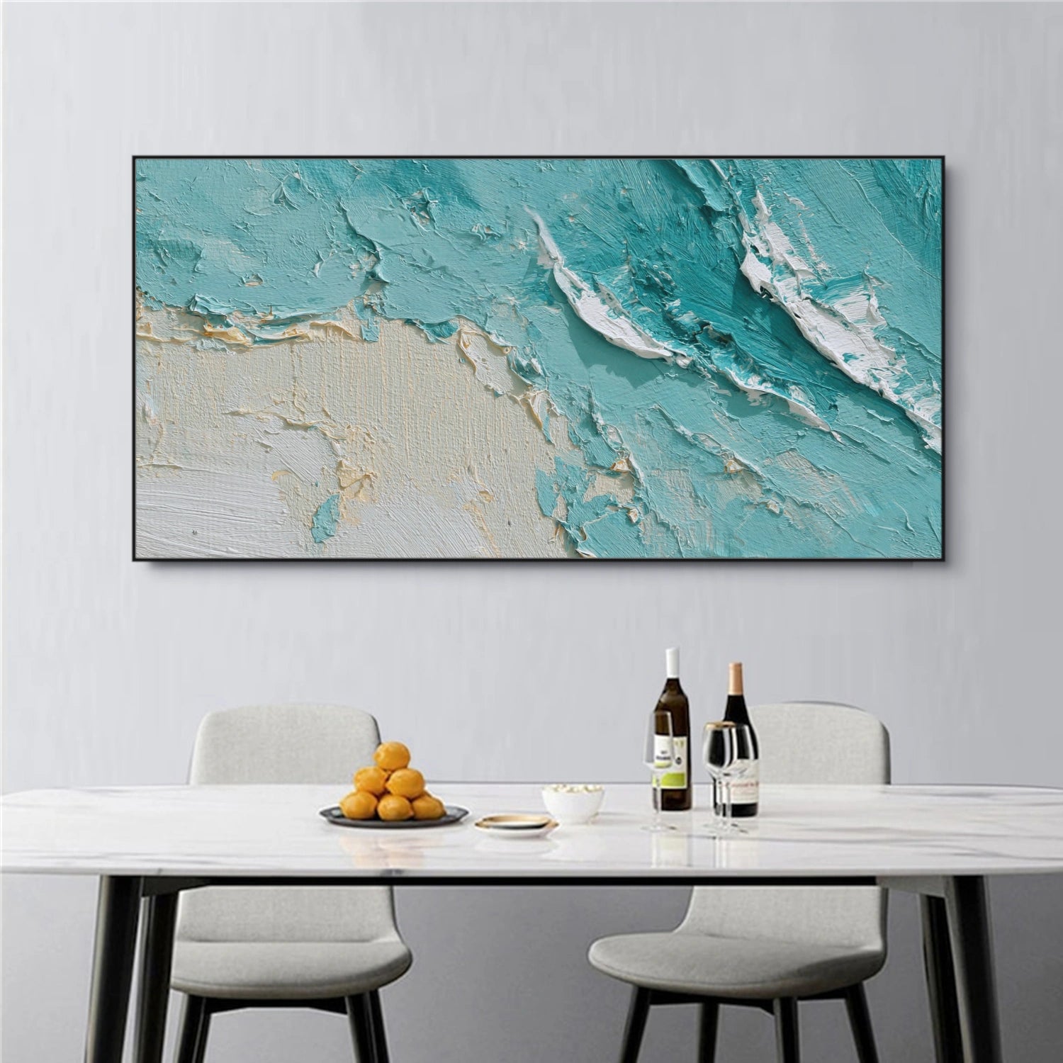 Sea & Sky Abstract Textured Wall Art #MS154
