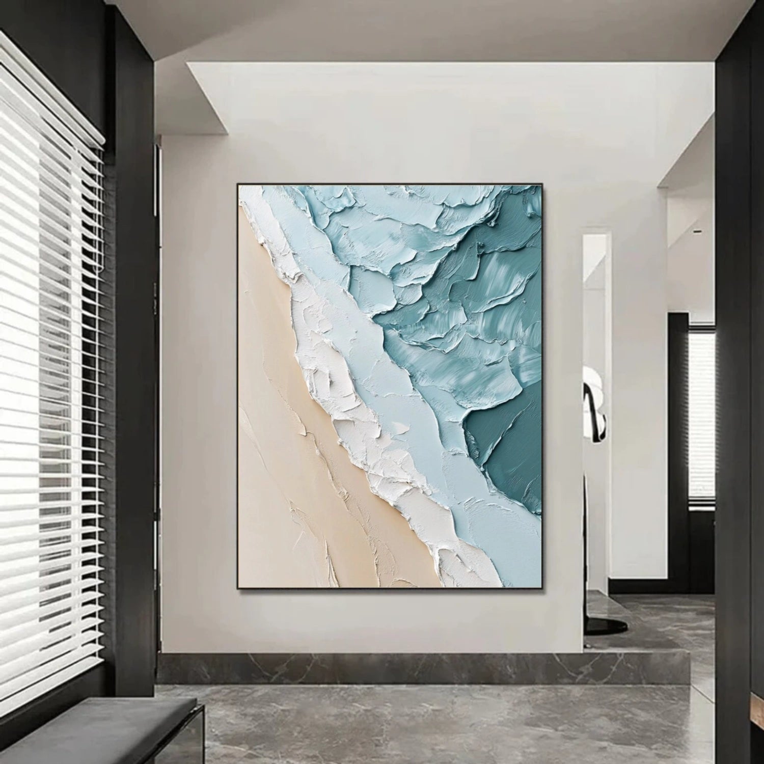 Sea & Sky Abstract Textured Wall Art #MS174