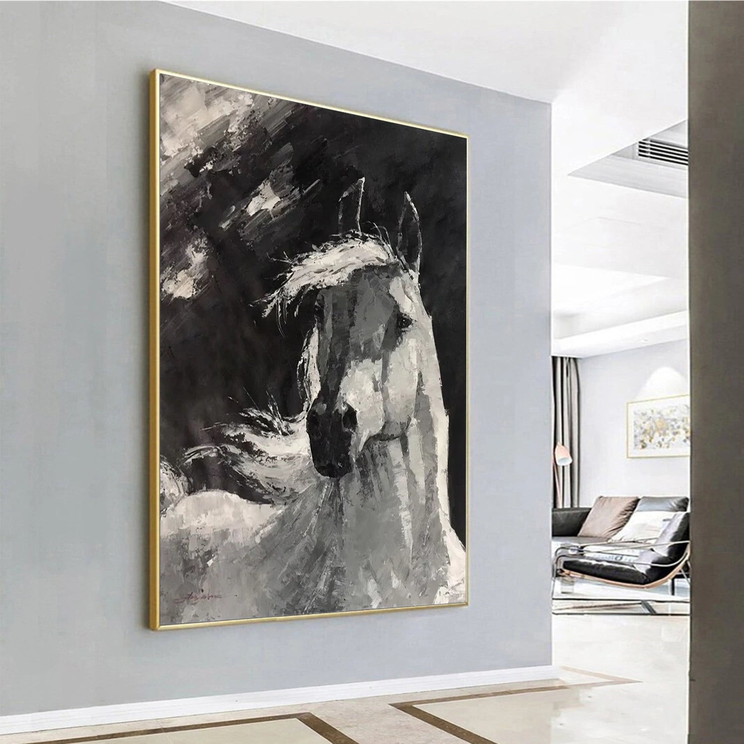 Abstract Animal Horse Wall Art #AL118