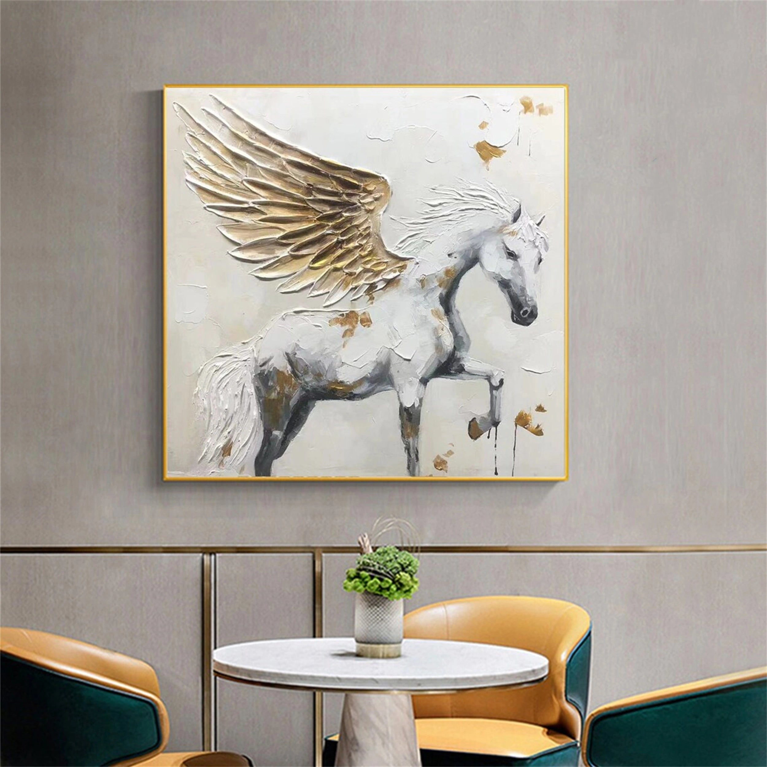 Colorful Horse Abstract Animal Wall Art #AL029