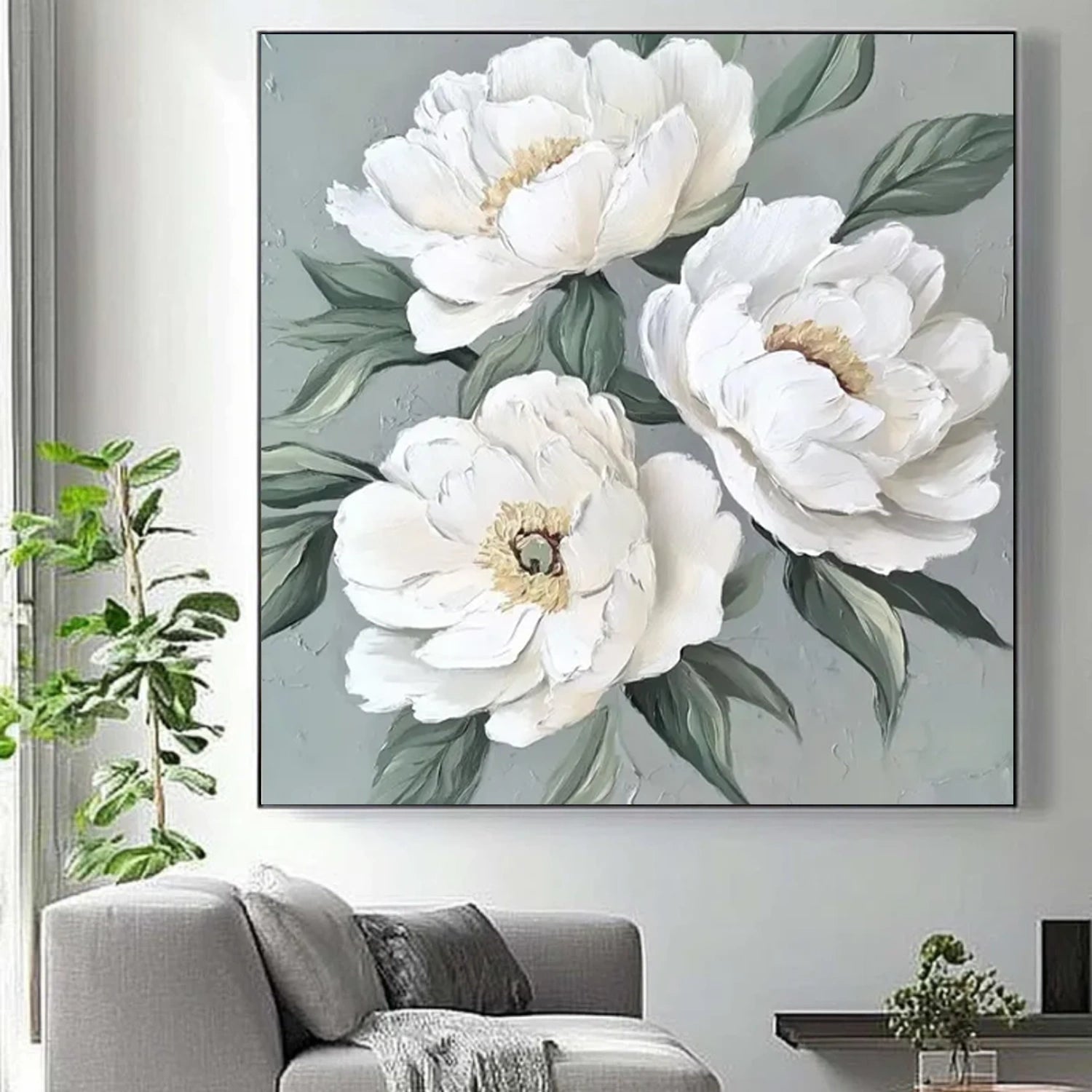 Flower & Tree Abstract Textured Wall Art #ML236