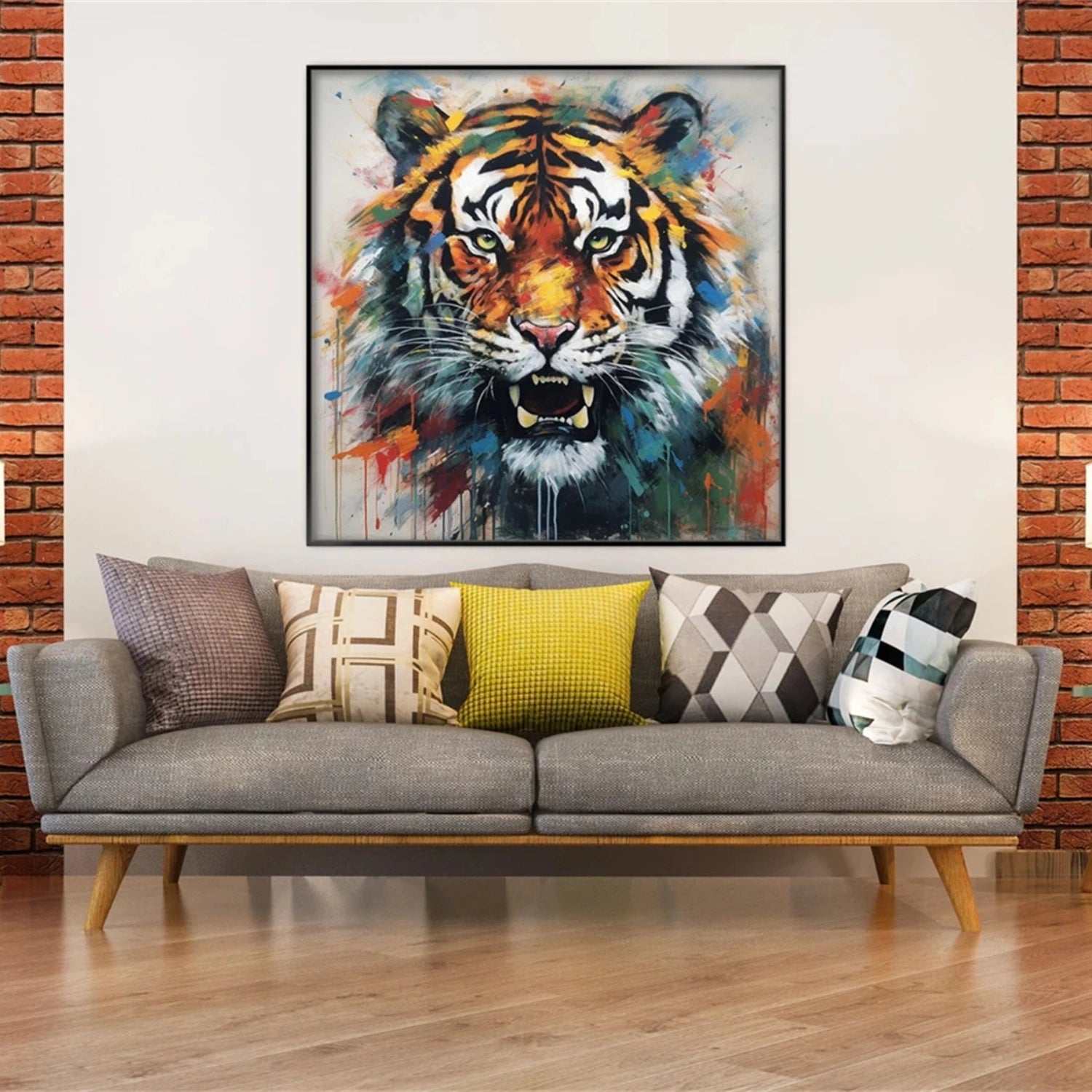 Colorful Abstract Animal Wall Art #AL084