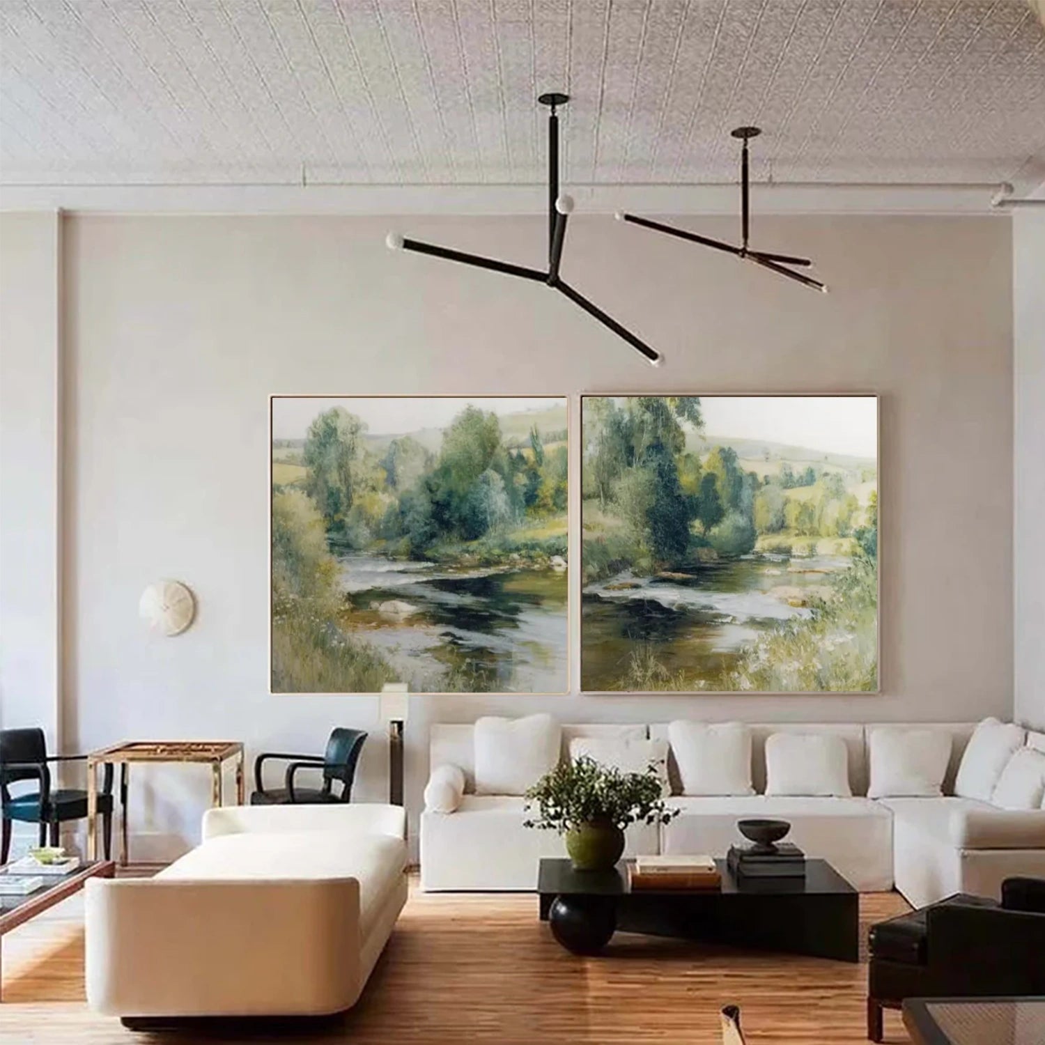 Flower & Tree Abstract Wall Art Set of 2 #ML158