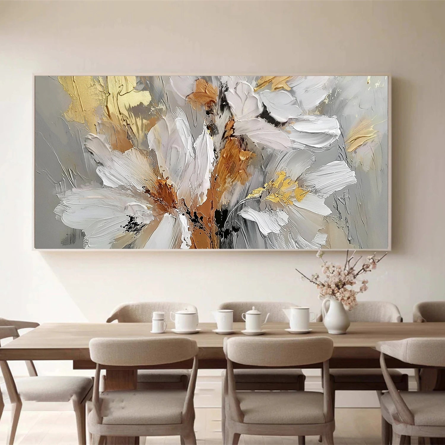 Flower & Tree Abstract Textured Wall Art #ML226