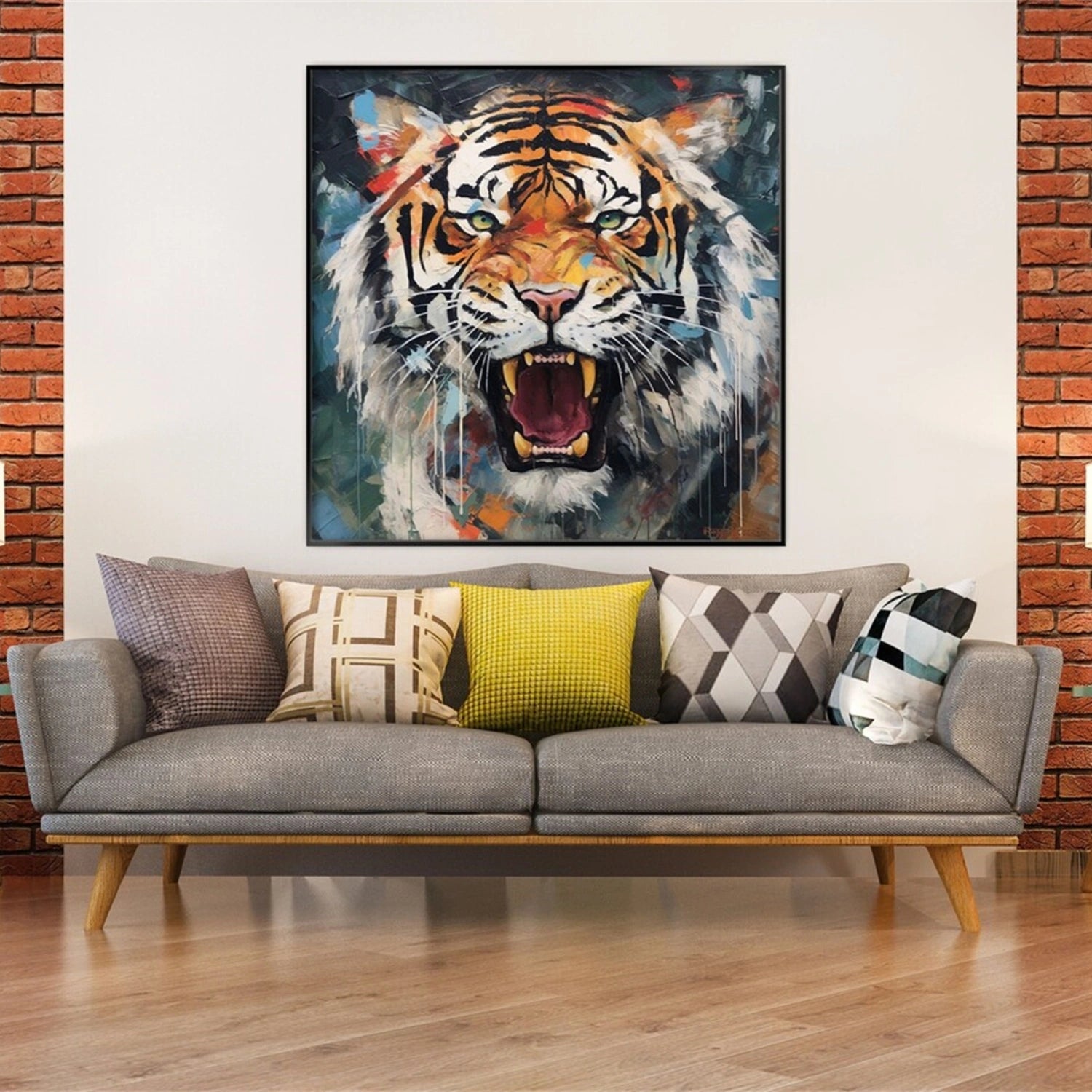 Colorful Abstract Animal Wall Art #AL082