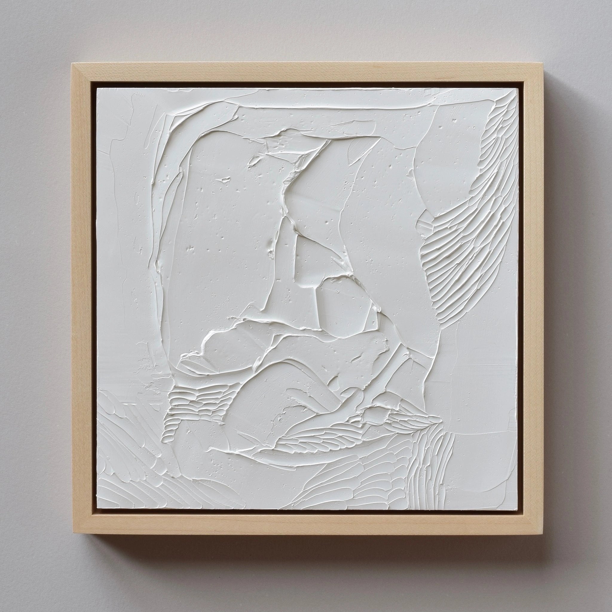 3D Textured Plaster Minimalist Canvas Wall Art, Large Painting