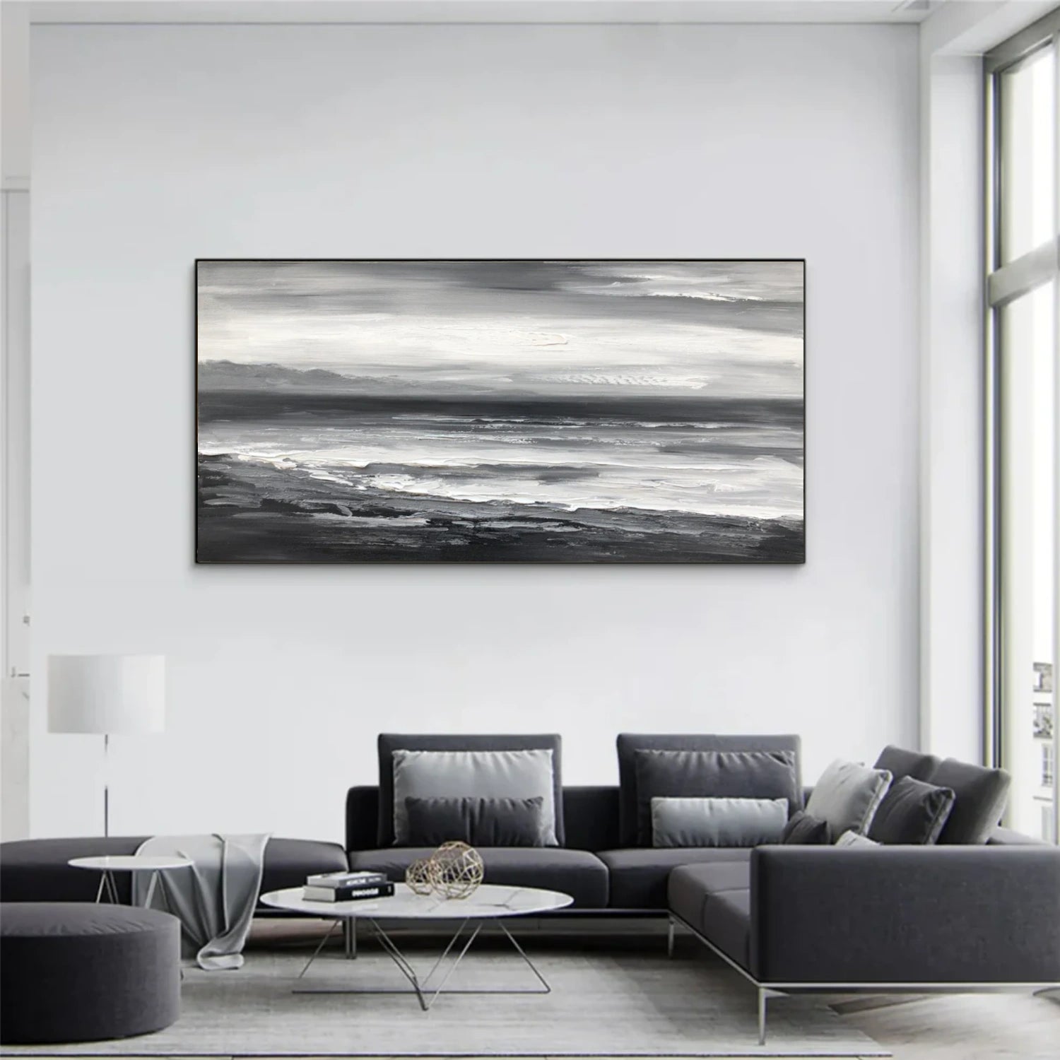 Sea & Sky Abstract Textured Wall Art #MS182