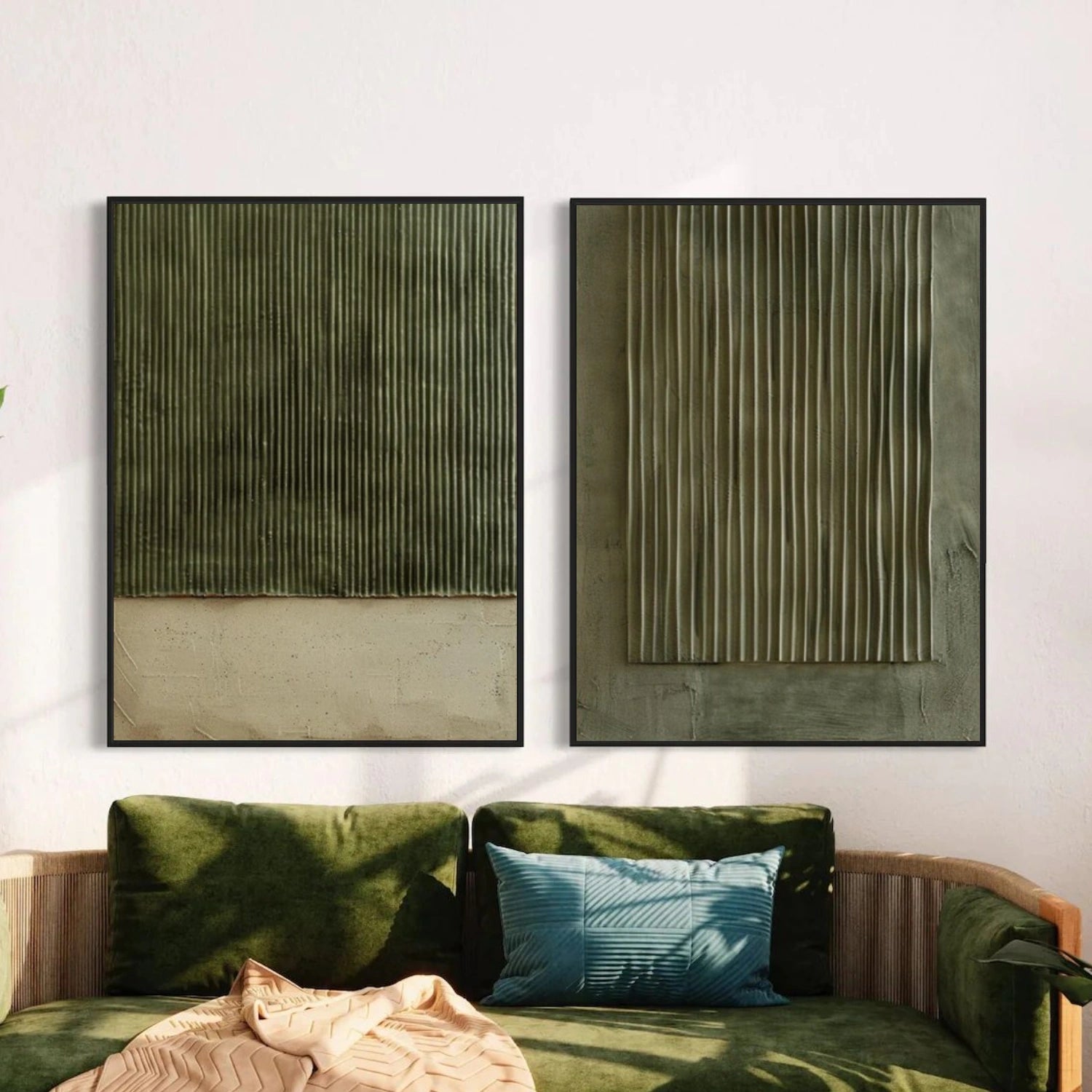 Minimalist Textured Canvas Art Set of 2 #MM359