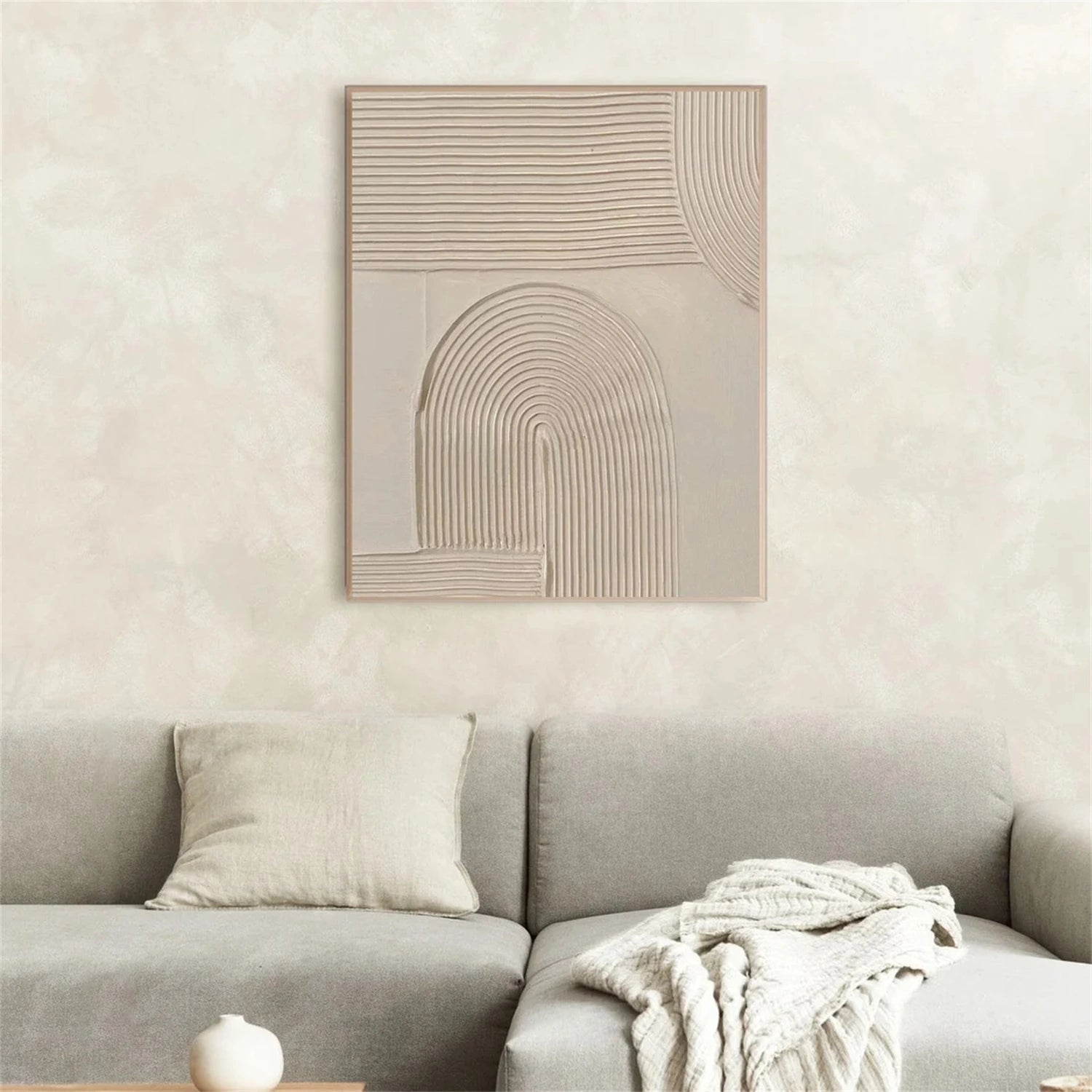 Minimalist Brown & Beige Art  #MB028