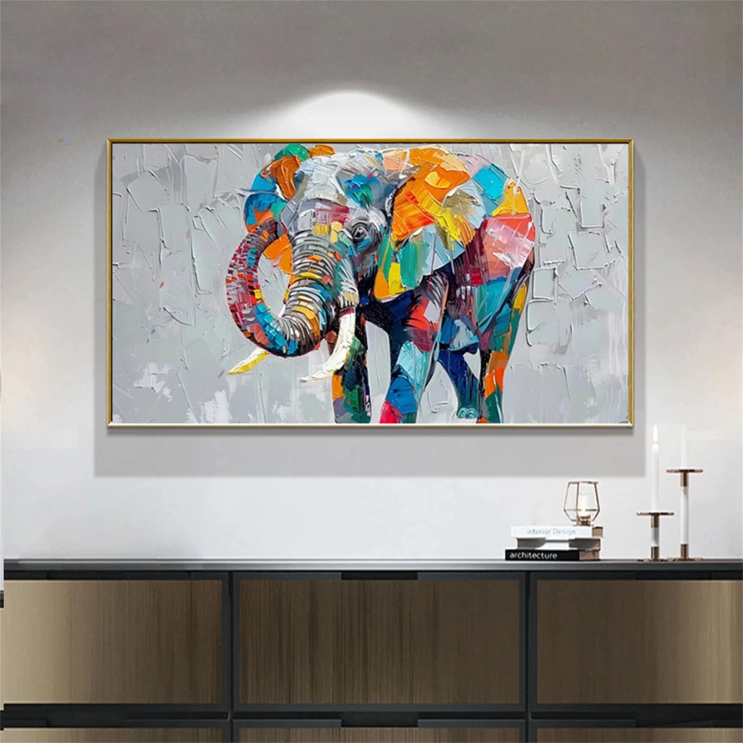 Colorful Abstract Animal Wall Art #AL090