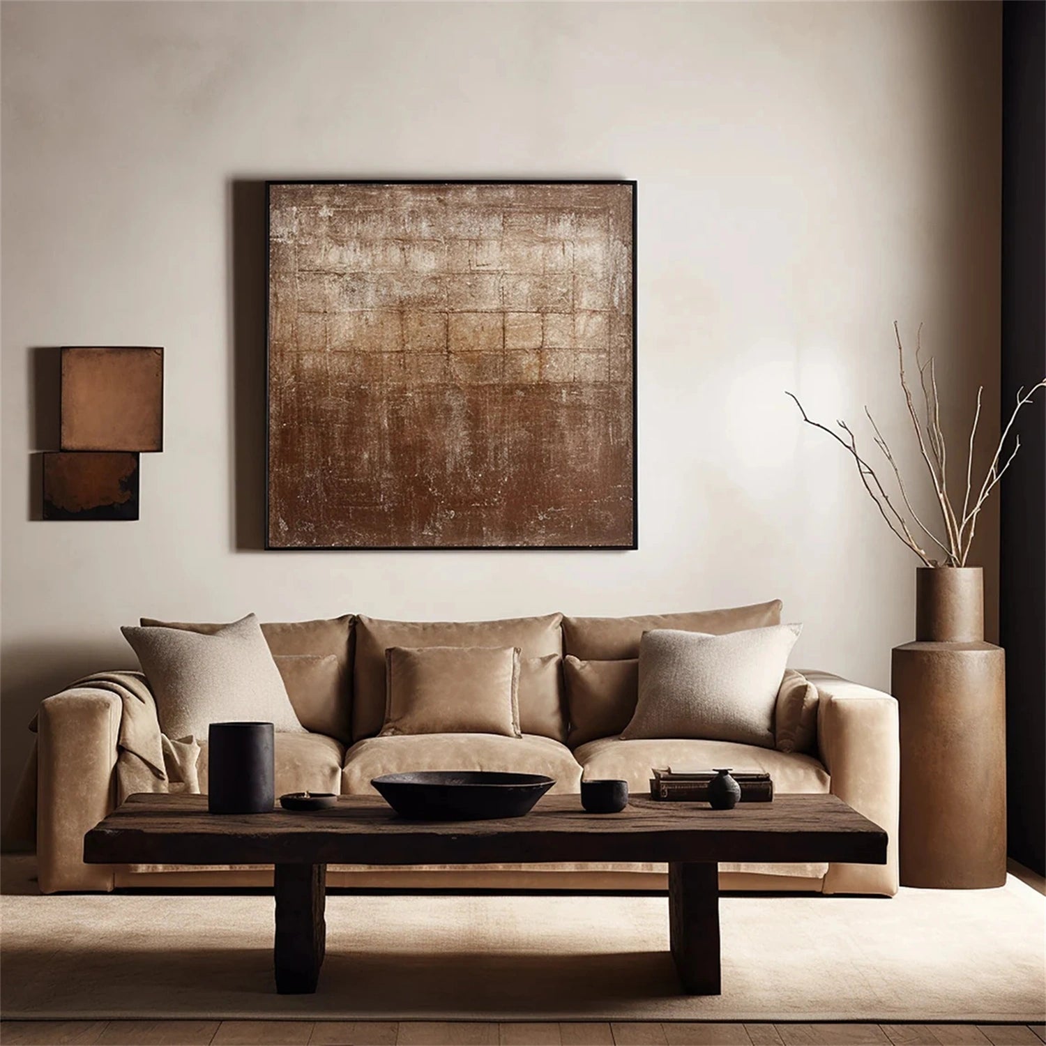 Minimalist Brown & Beige Art #MB014