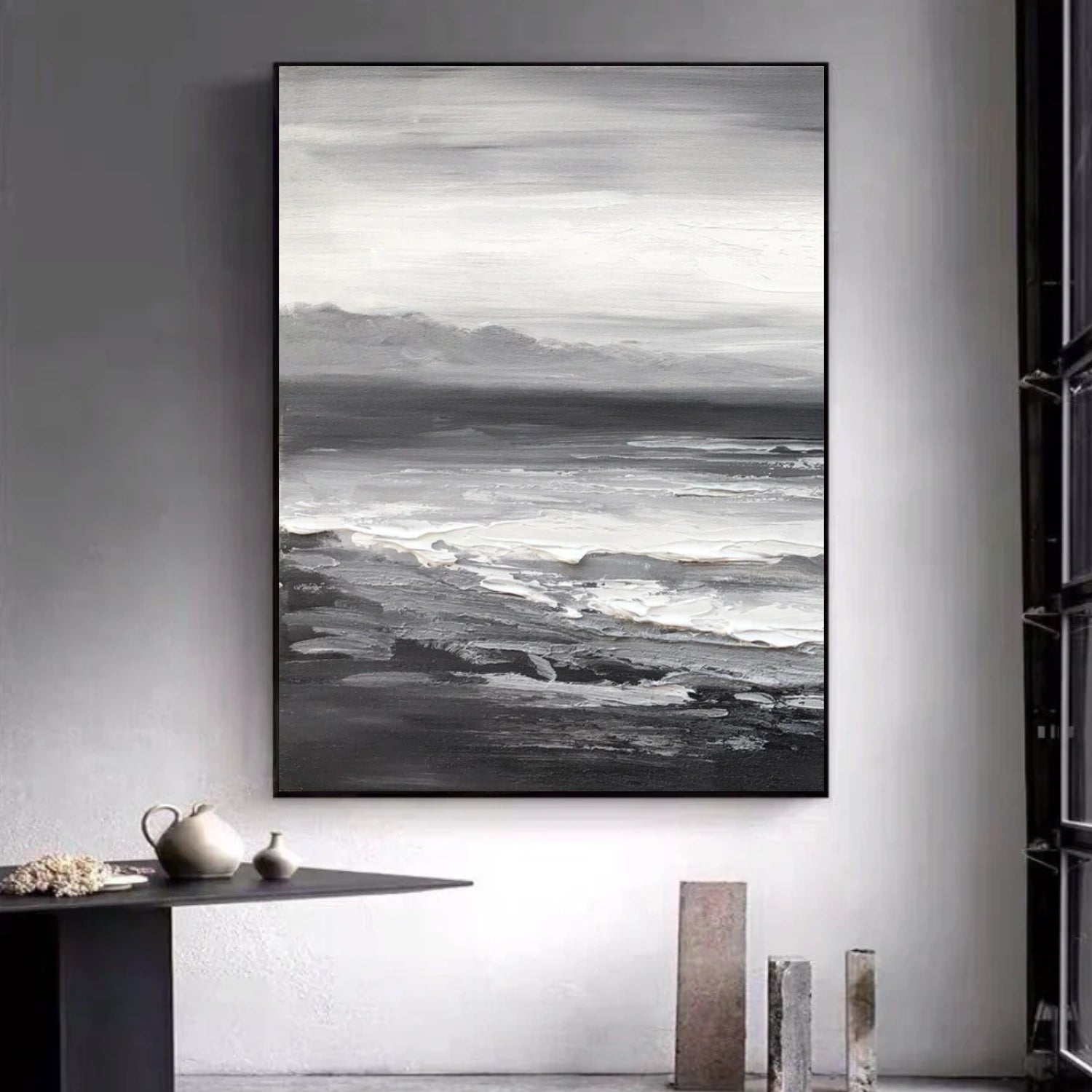 Sea & Sky Abstract Textured Wall Art #MS176