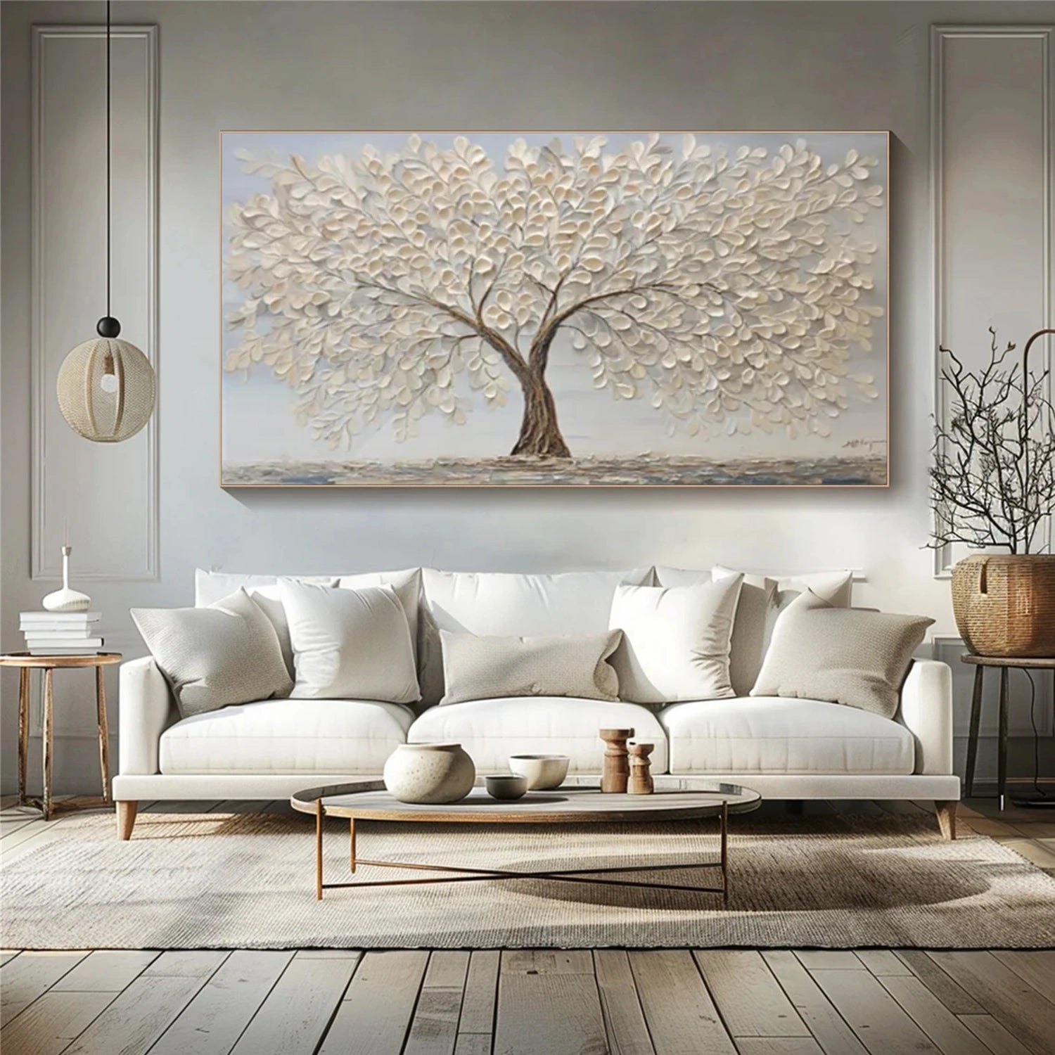 Flower & Tree Abstract Textured Wall Art #ML149
