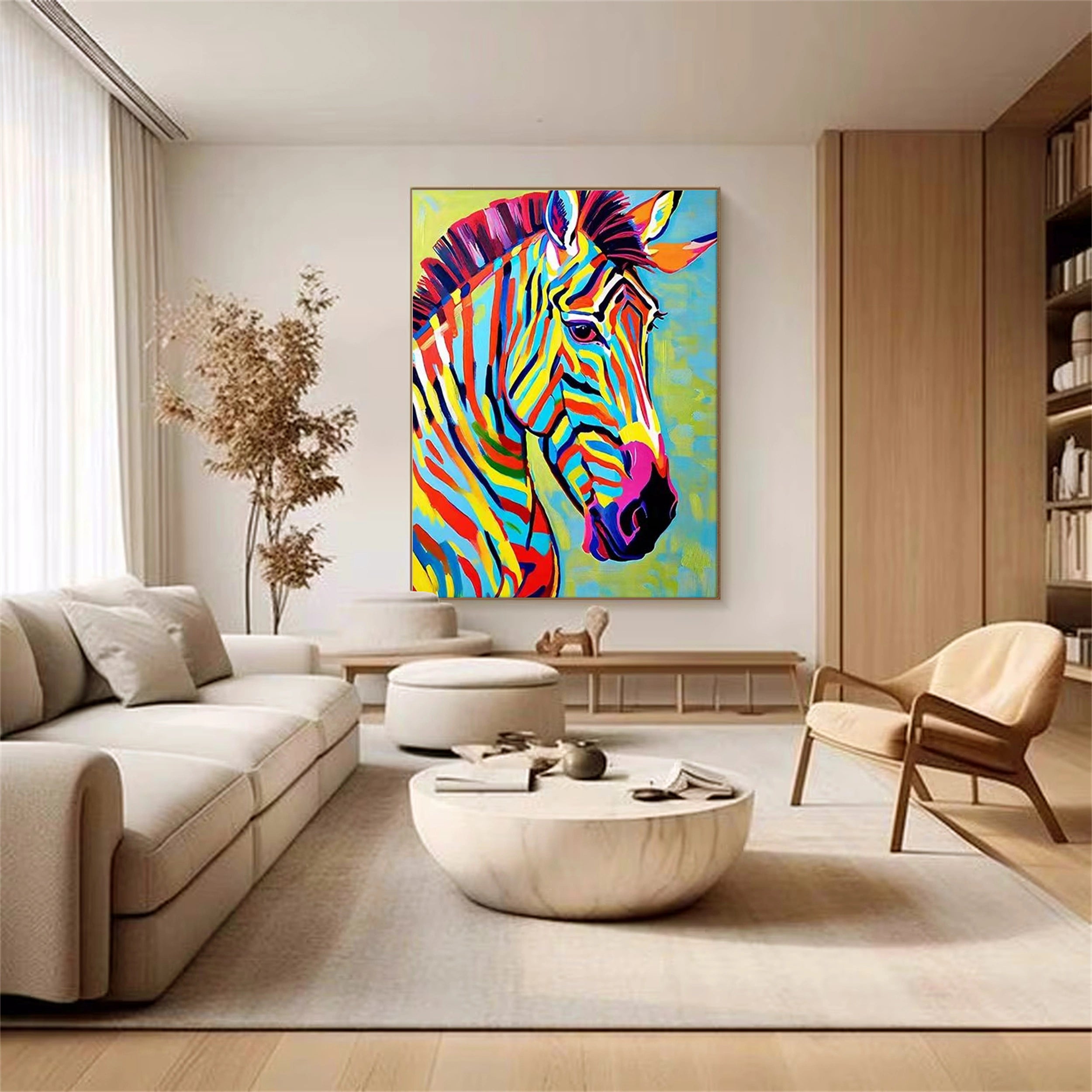 Colorful Horse Abstract Animal Wall Art #AL021