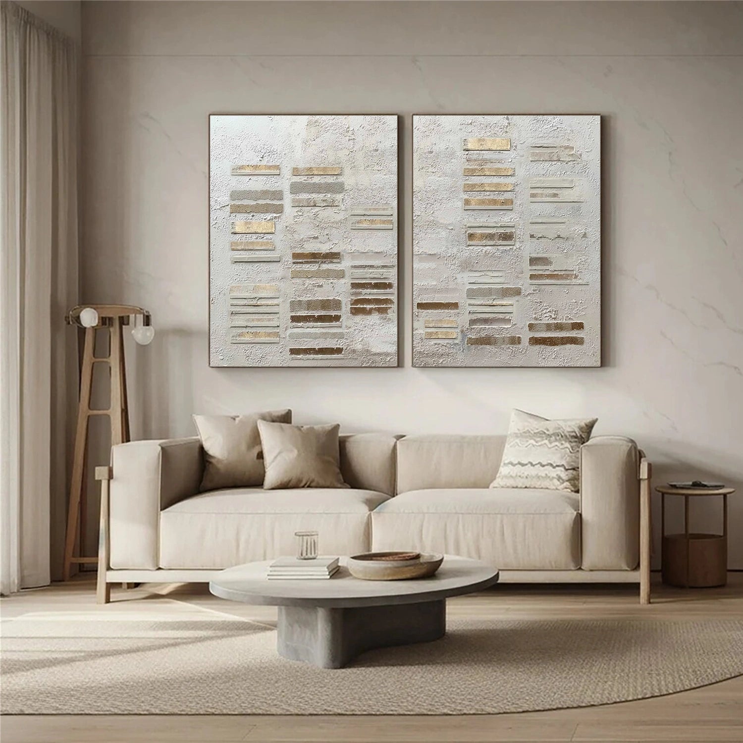 Wabi Sabi Textured Canvas Art Set of 2 #WS934