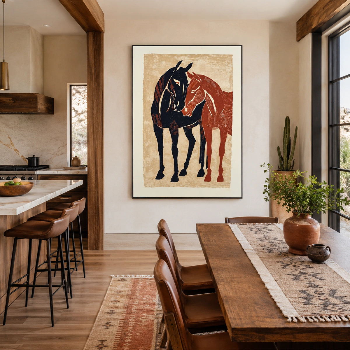 Abstract Animal Horse Wall Art #AL231