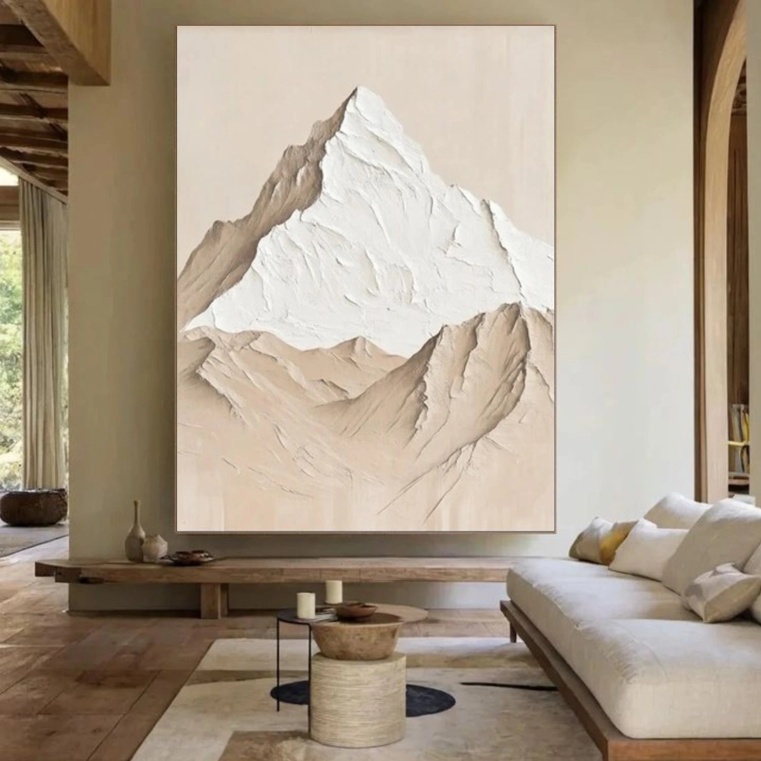 Minimalist Mountain Textured Canvas Art #MM352