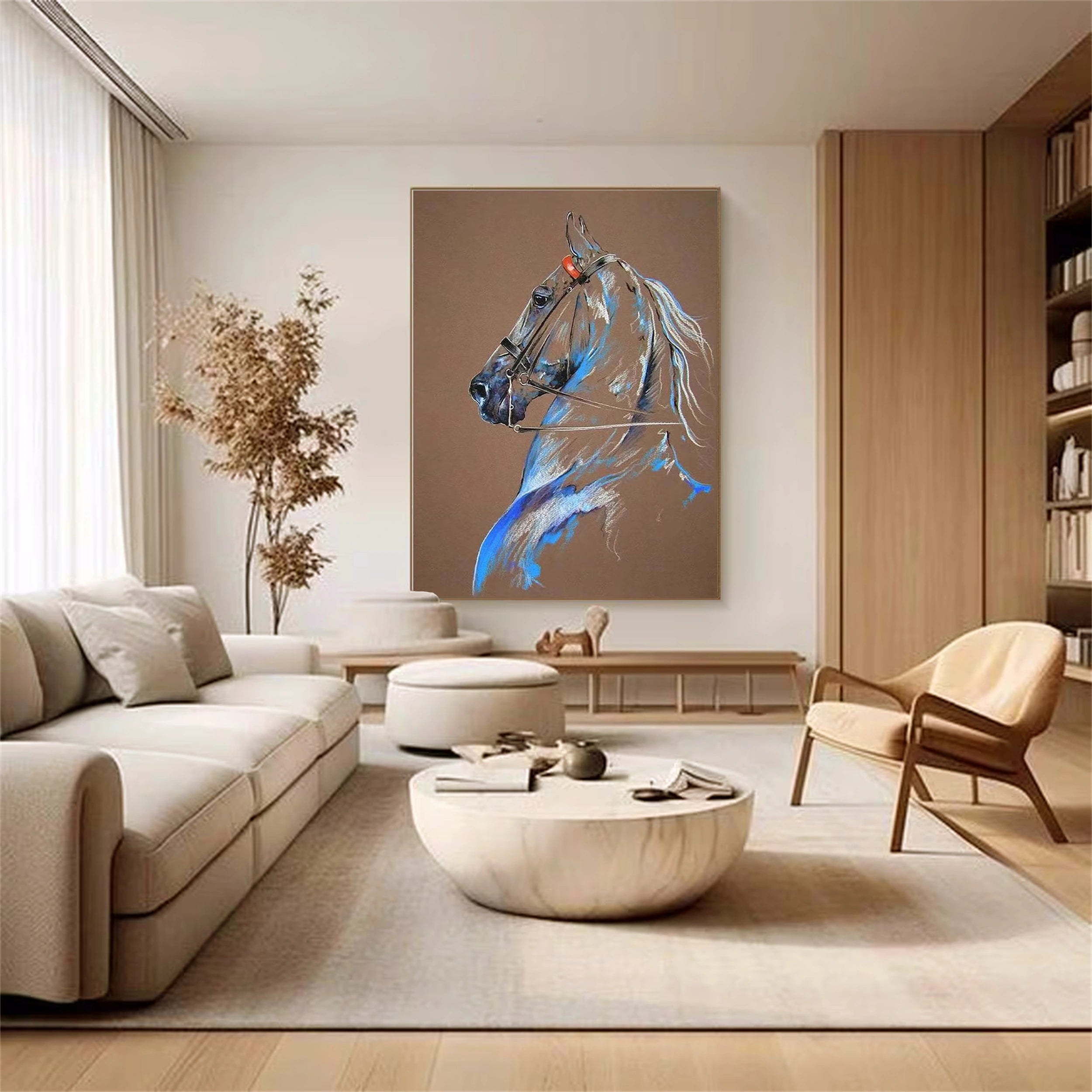 Colorful Horse Abstract Animal Wall Art #AL020