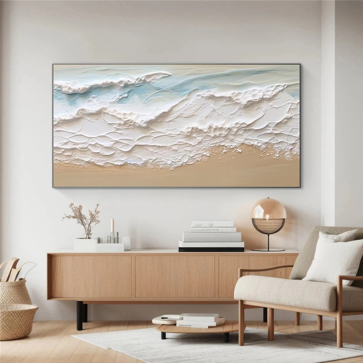 Sea & Sky Abstract Textured Wall Art #MS147