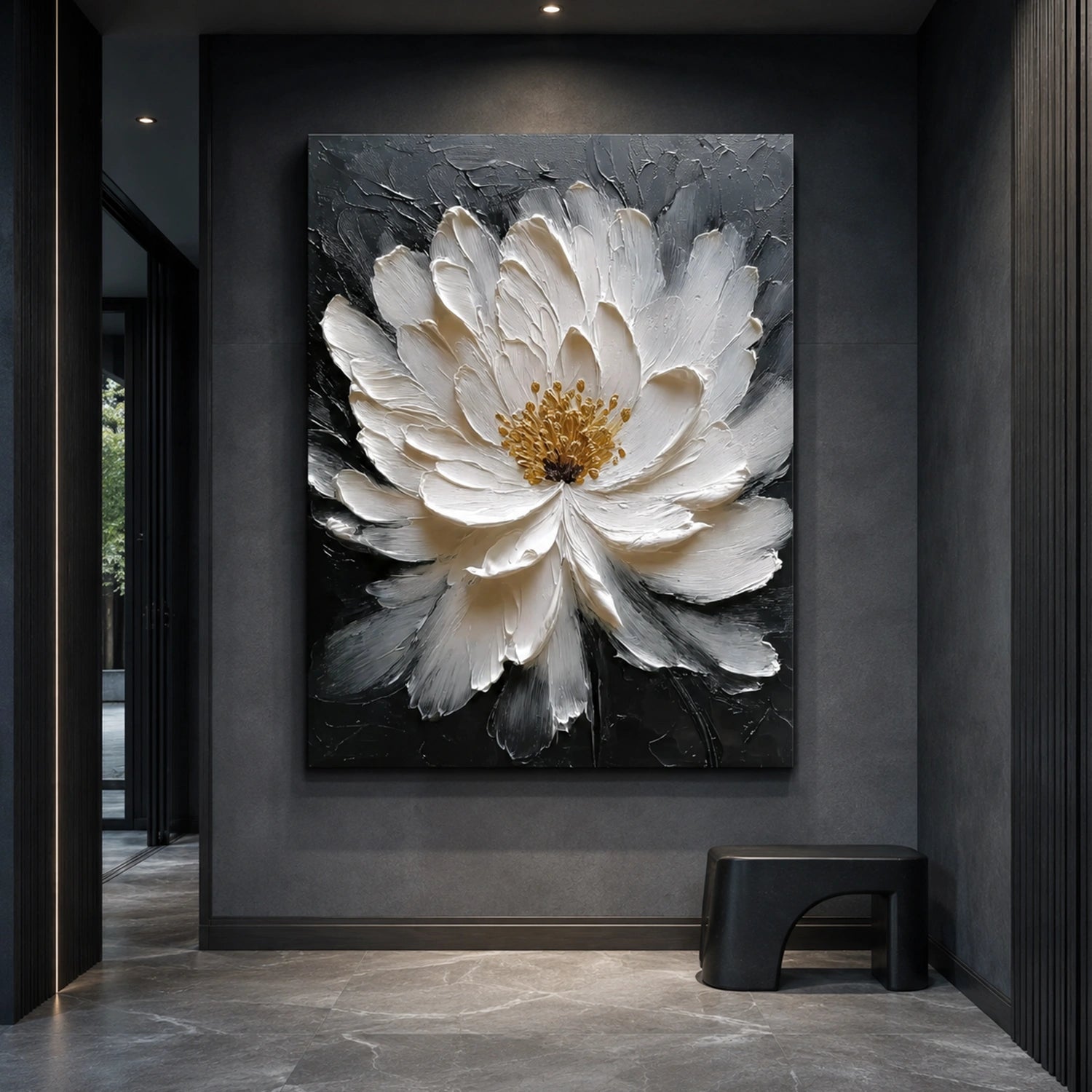 Flower & Tree Abstract Textured Wall Art #ML258