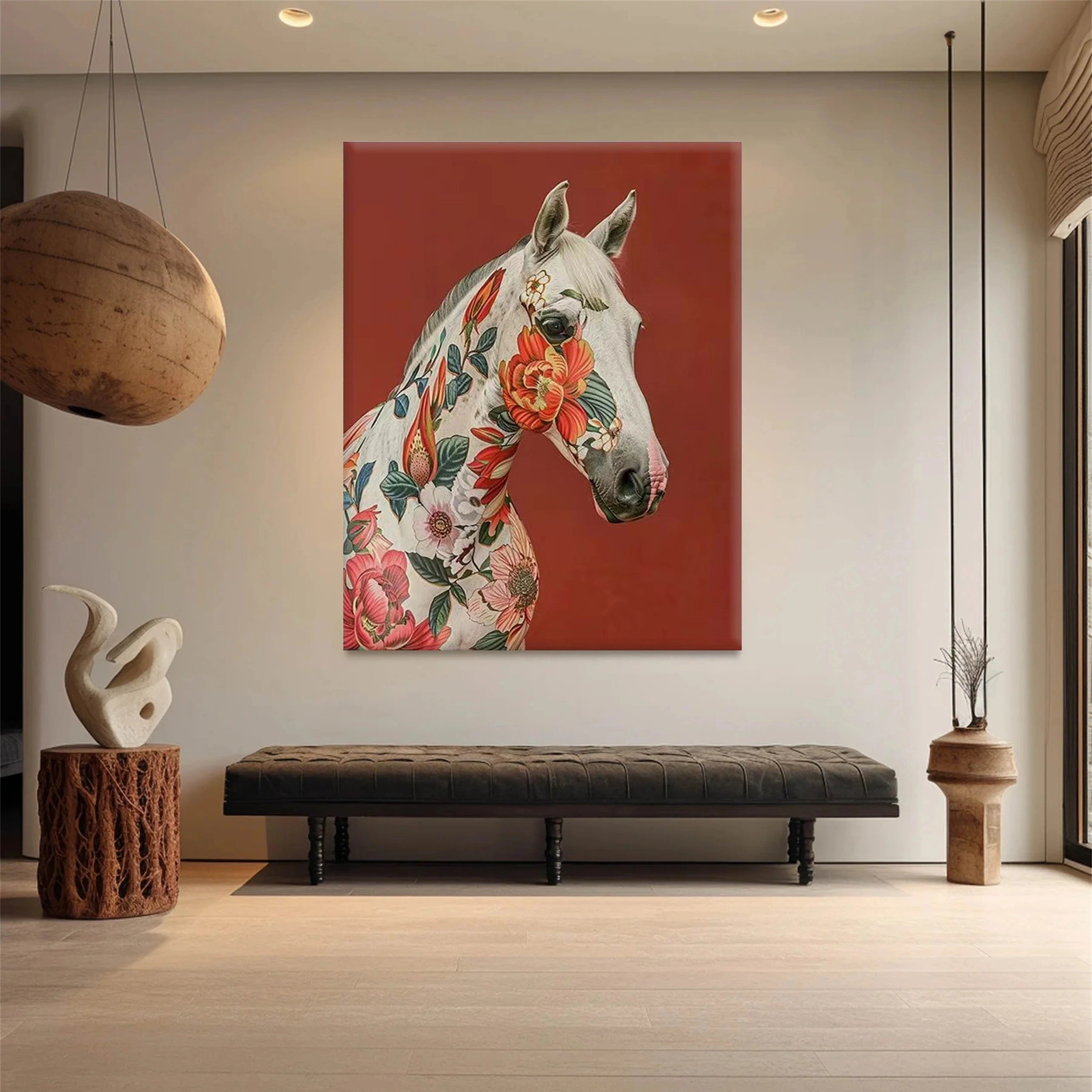 Colorful Horse Abstract Animal Wall Art #AL018