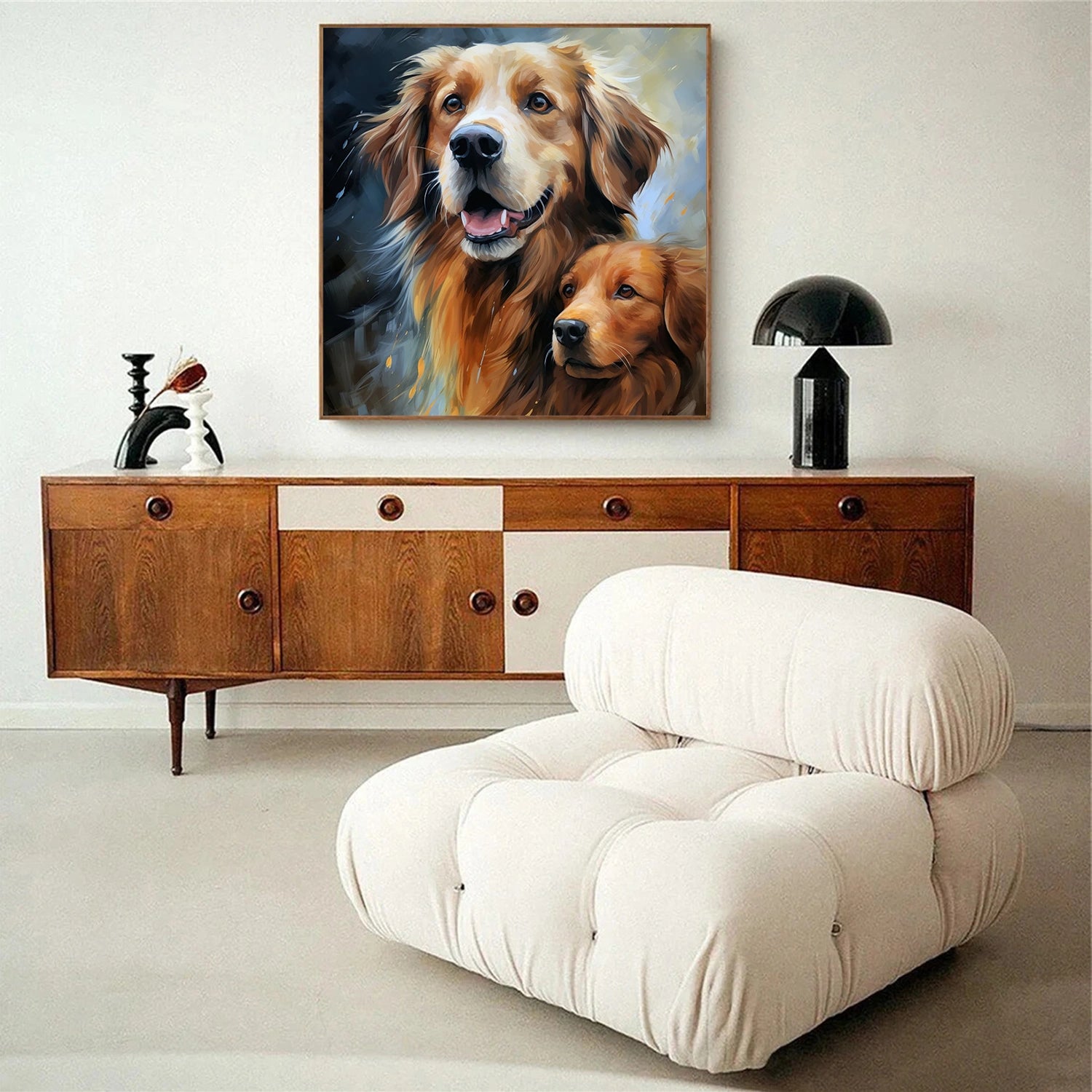 Abstract Animal Dog Wall Art #AL099
