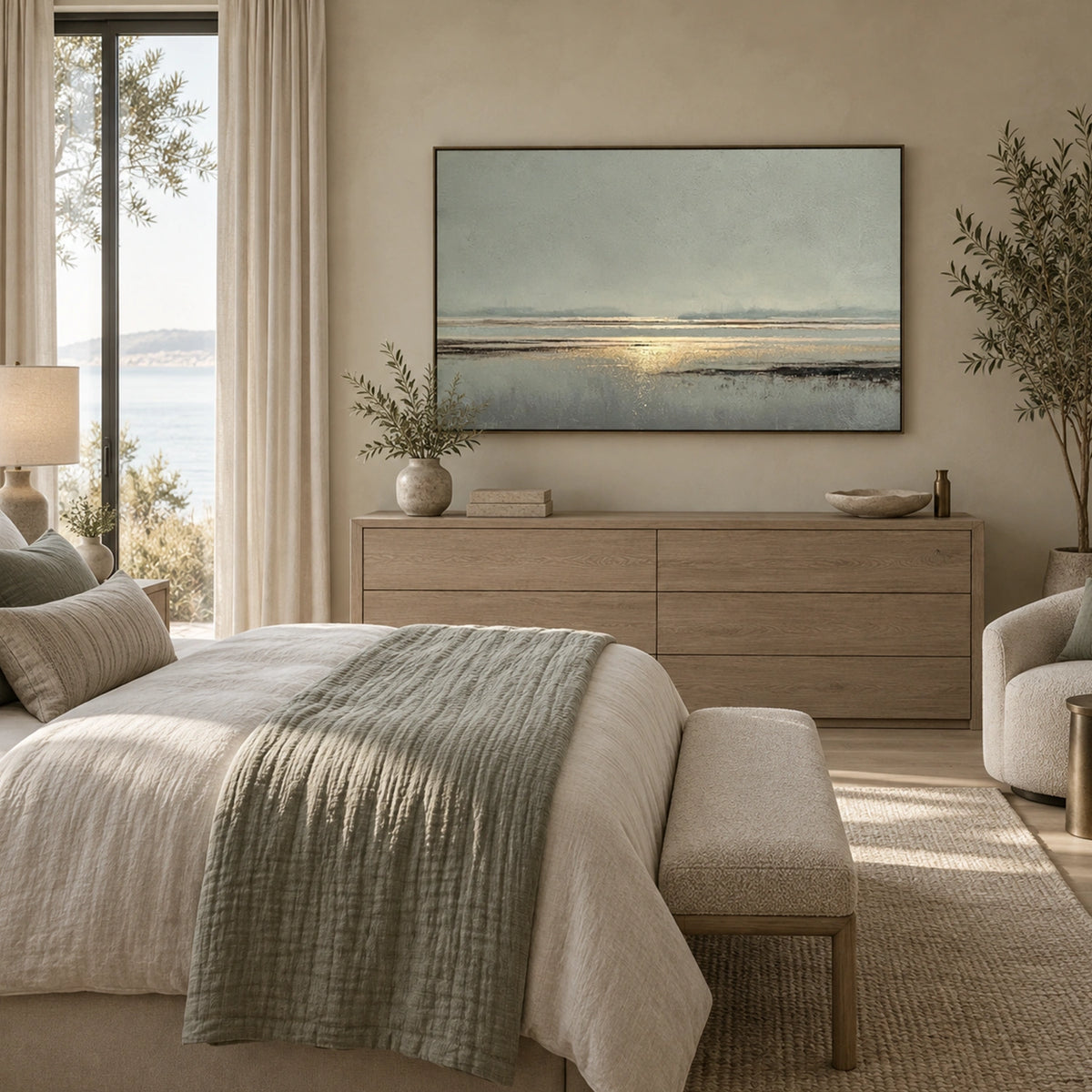 Sea & Sky Abstract Wall Art #MS370