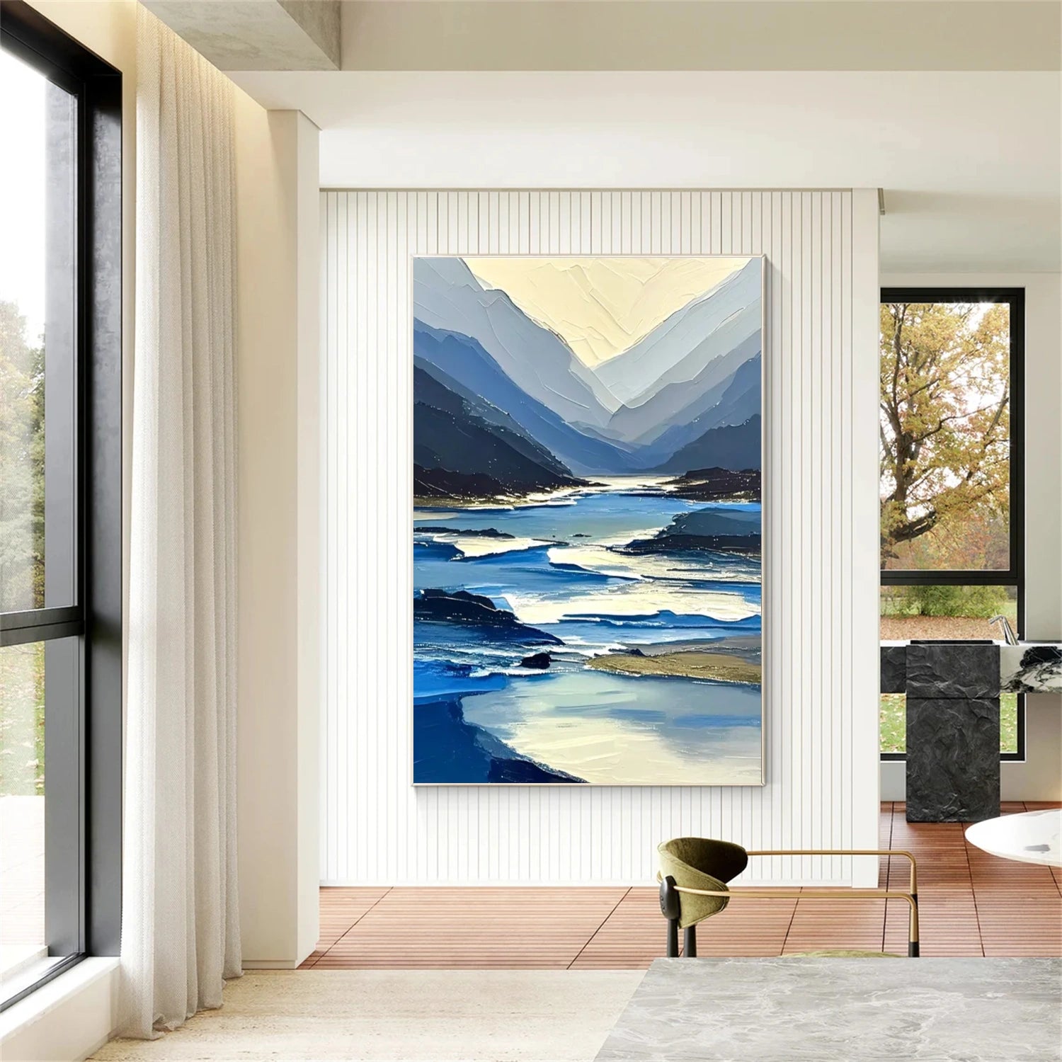 Abstract Mountain Canvas Art #MM279