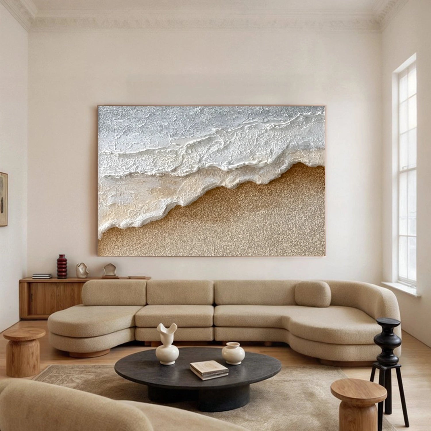 Sea & Sky Abstract Textured Wall Art #MS214