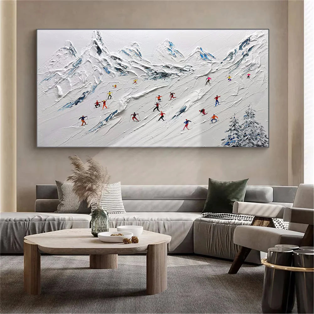 White Sport Art Minimalist Textured Wall Art #SA001