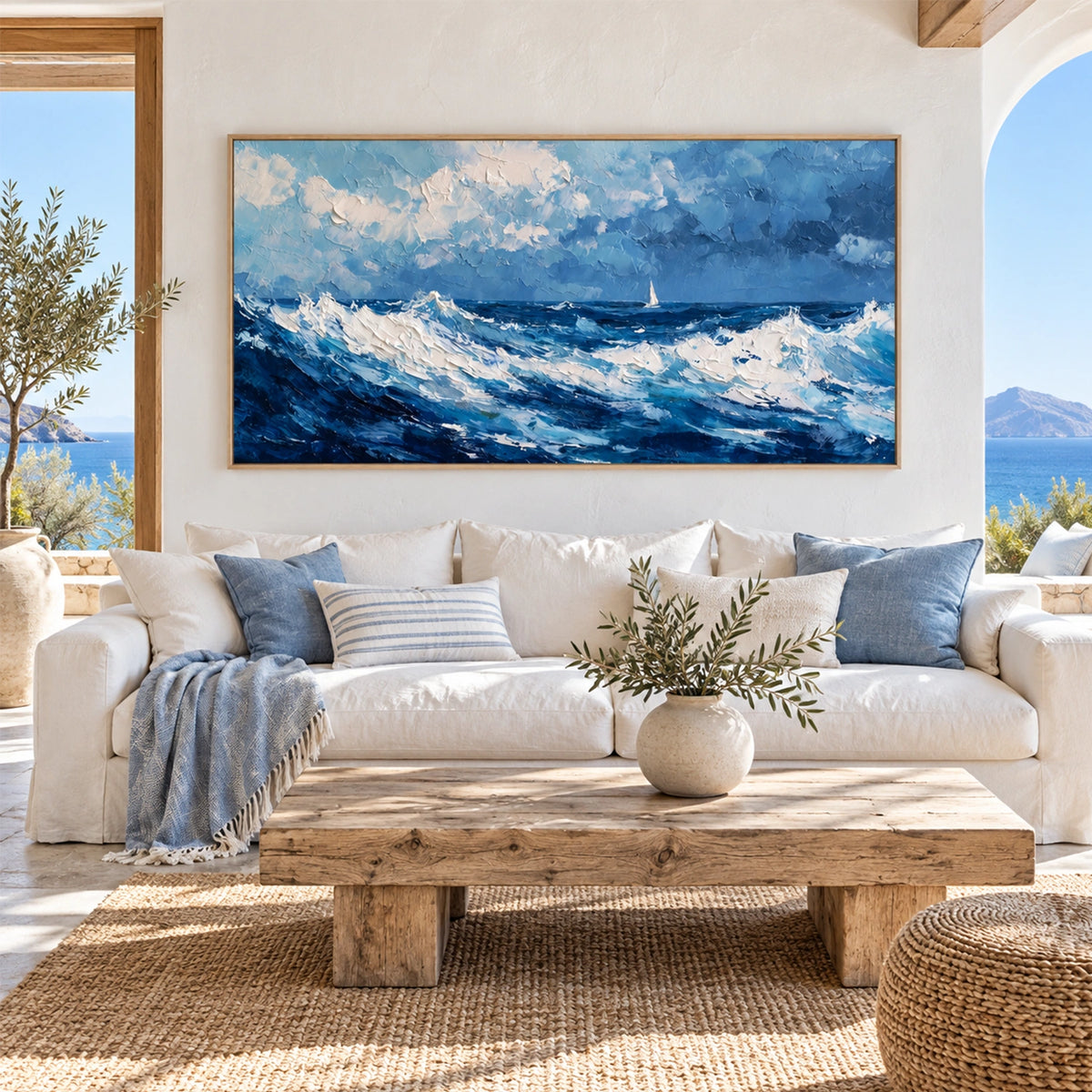 Sea & Sky Abstract Wall Art #MS374
