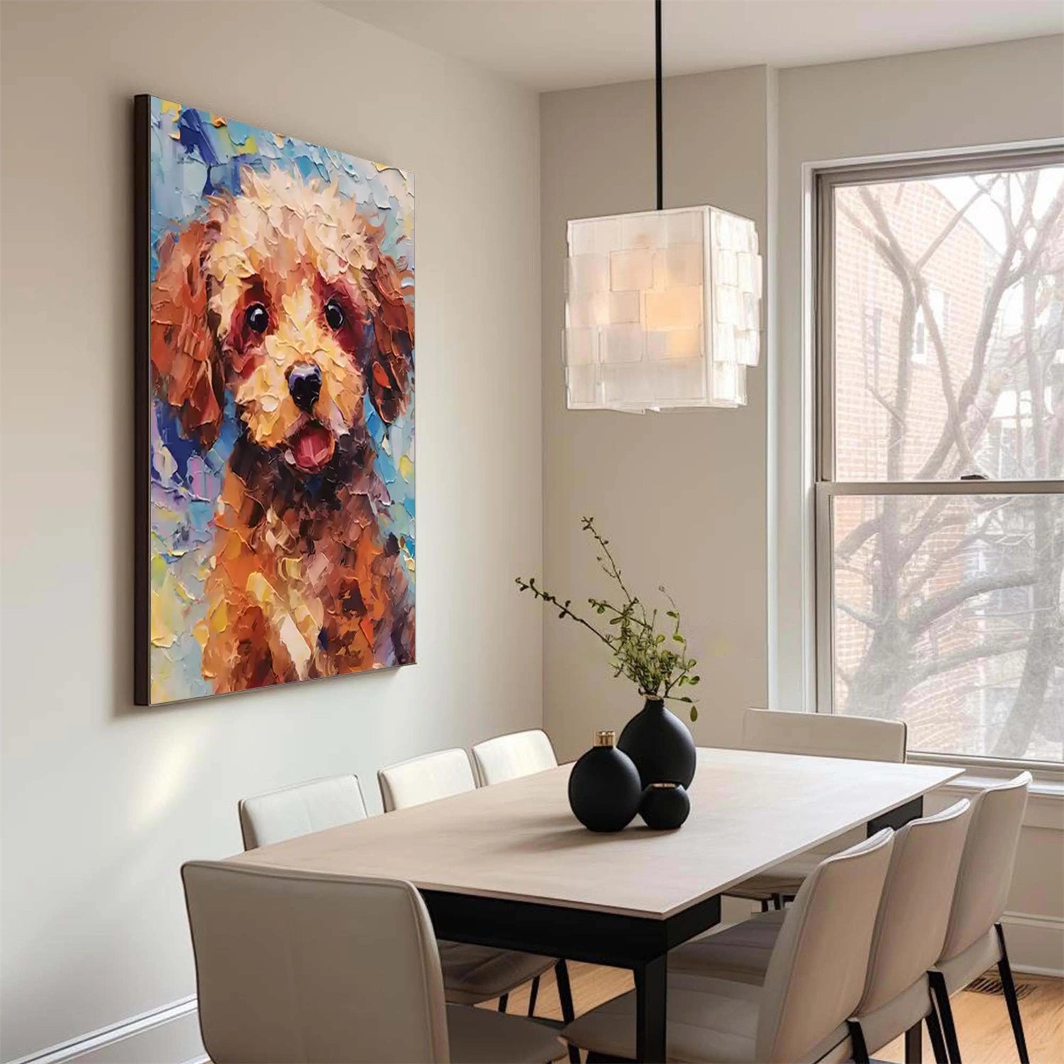 Abstract Animal Dog Wall Art #AL116