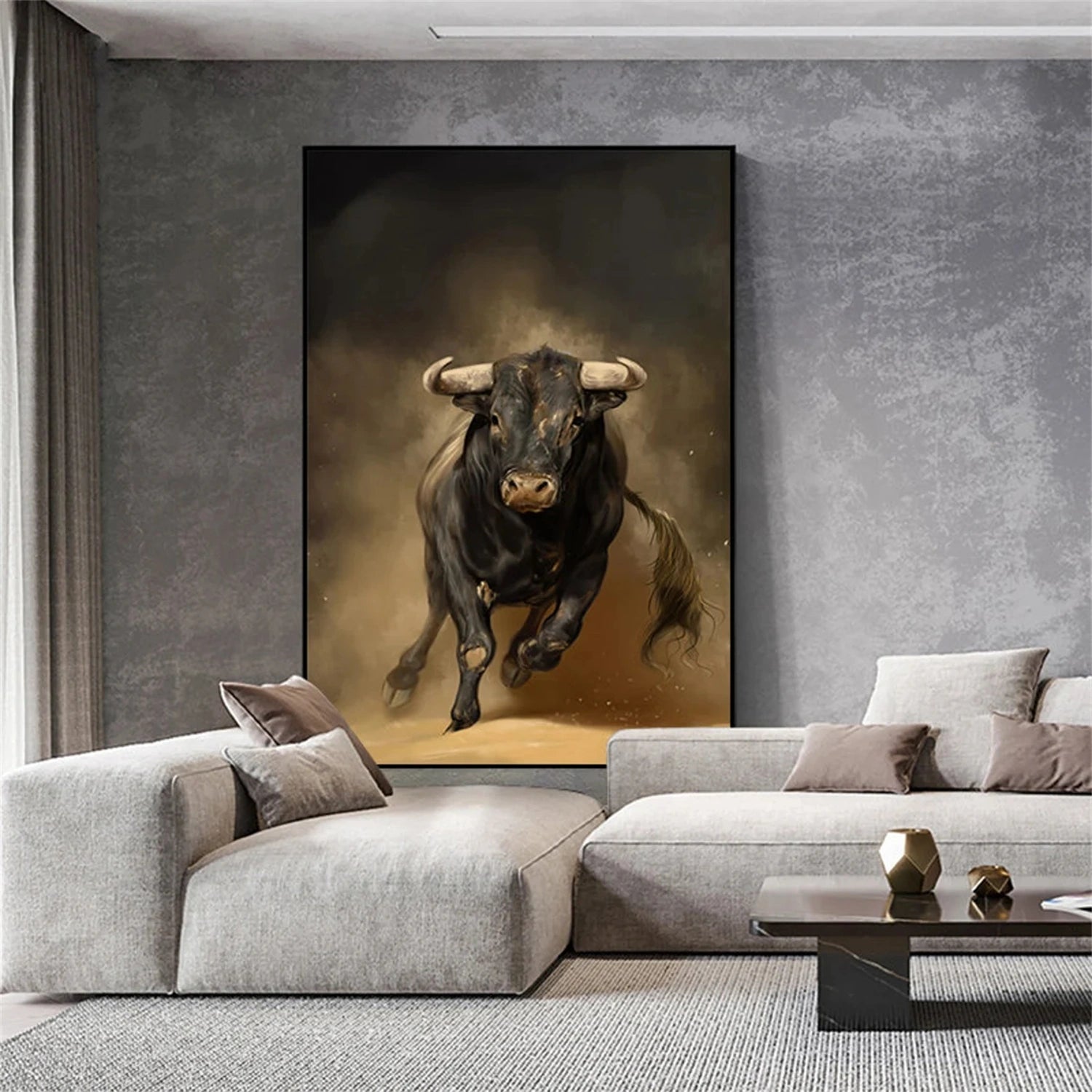 Black and Brown Abstract Animal Wall Art #AL057