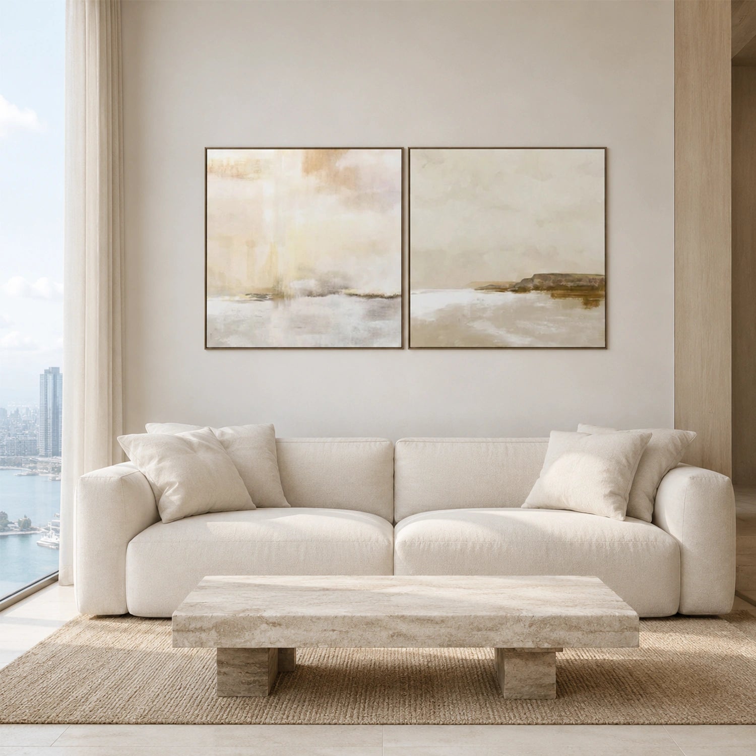 Sea & Sky Abstract Wall Art Set of 2 #MS363