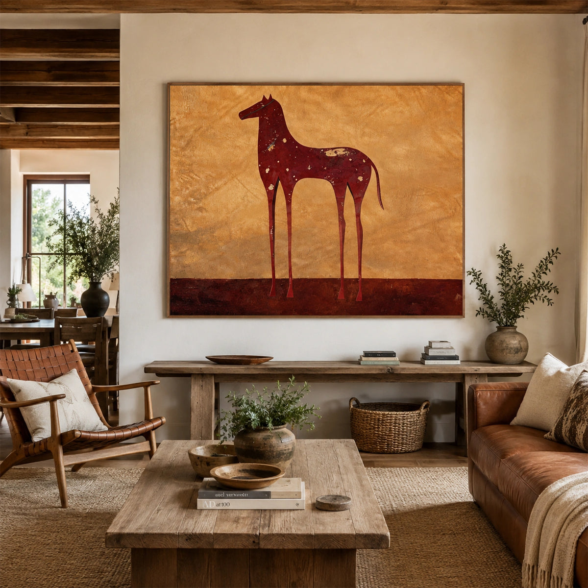 Abstract Animal Horse Wall Art #AL235