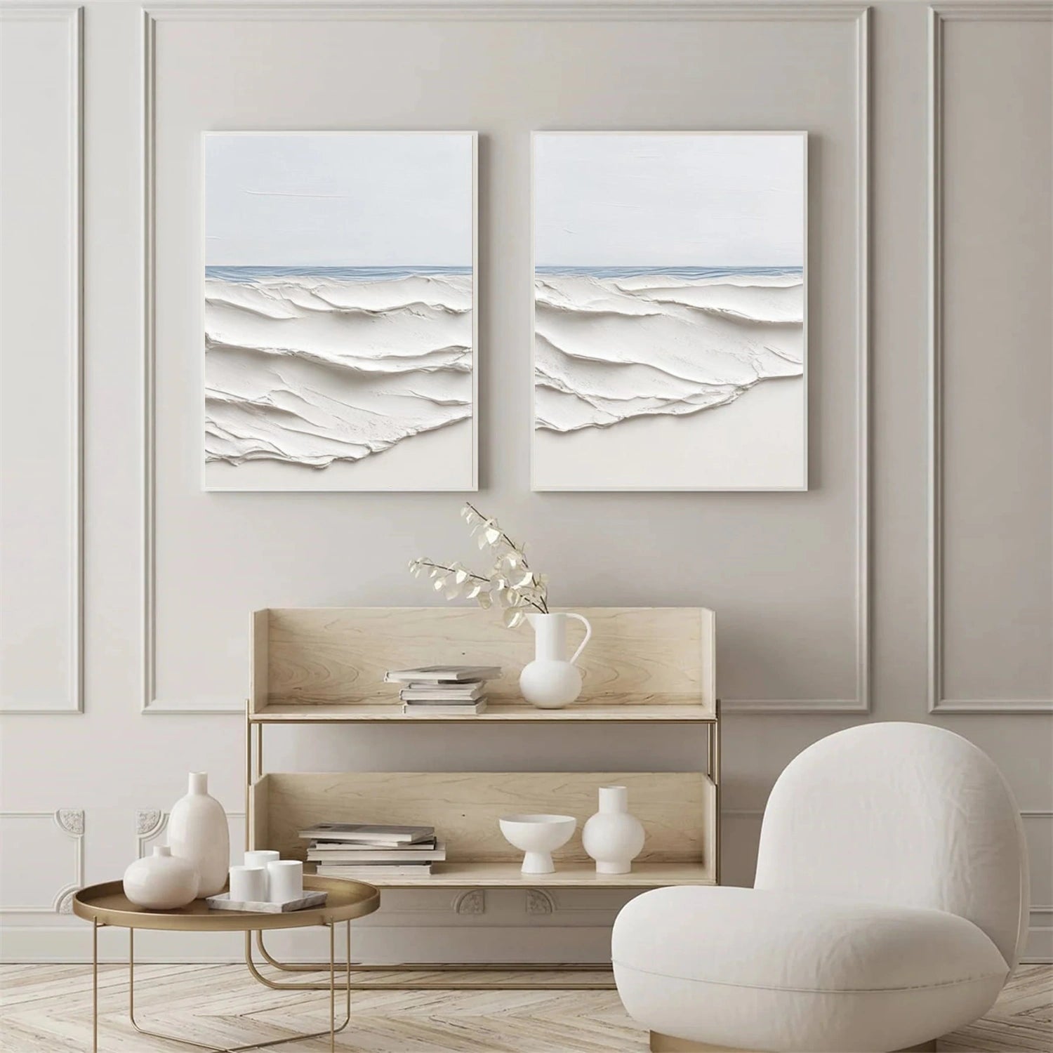 Sea & Sky Abstract Textured Wall Art Set of 2 #MS238