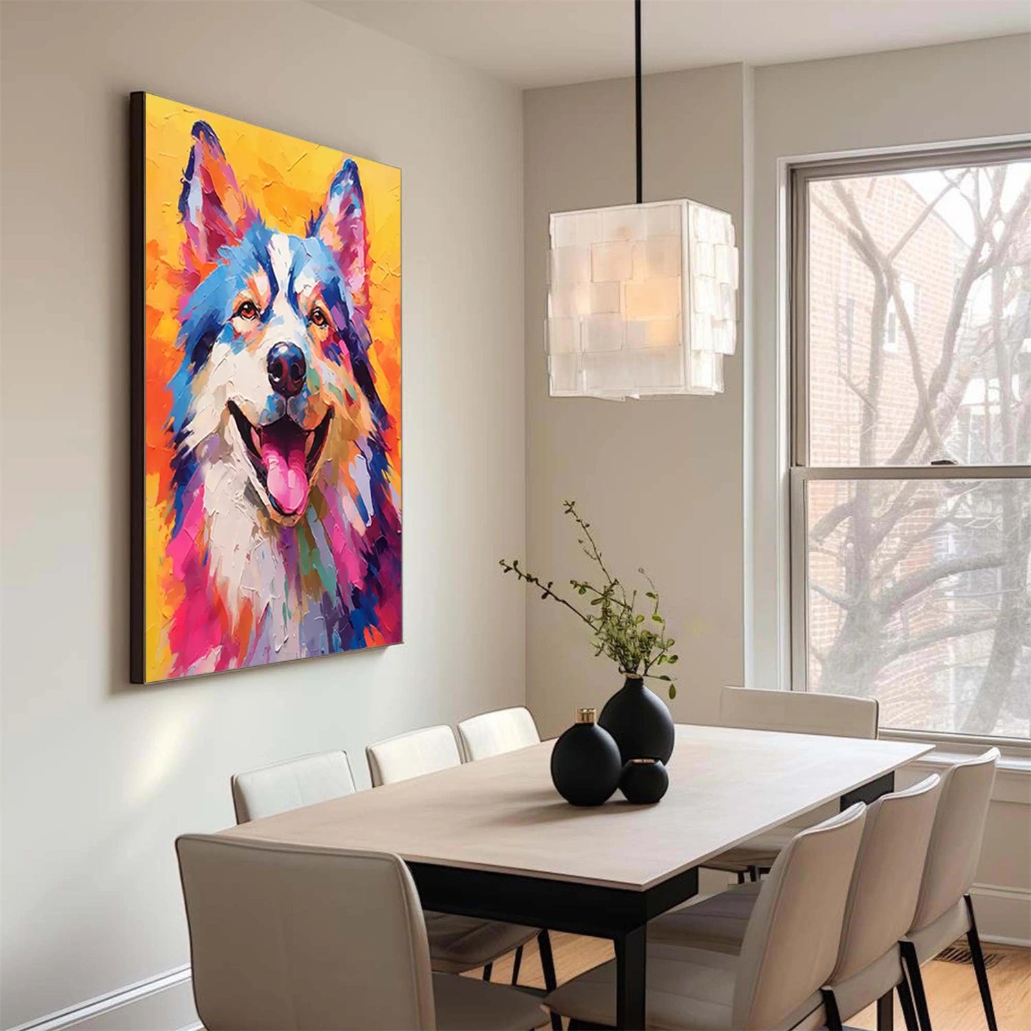 Abstract Animal Dog Wall Art #AL112