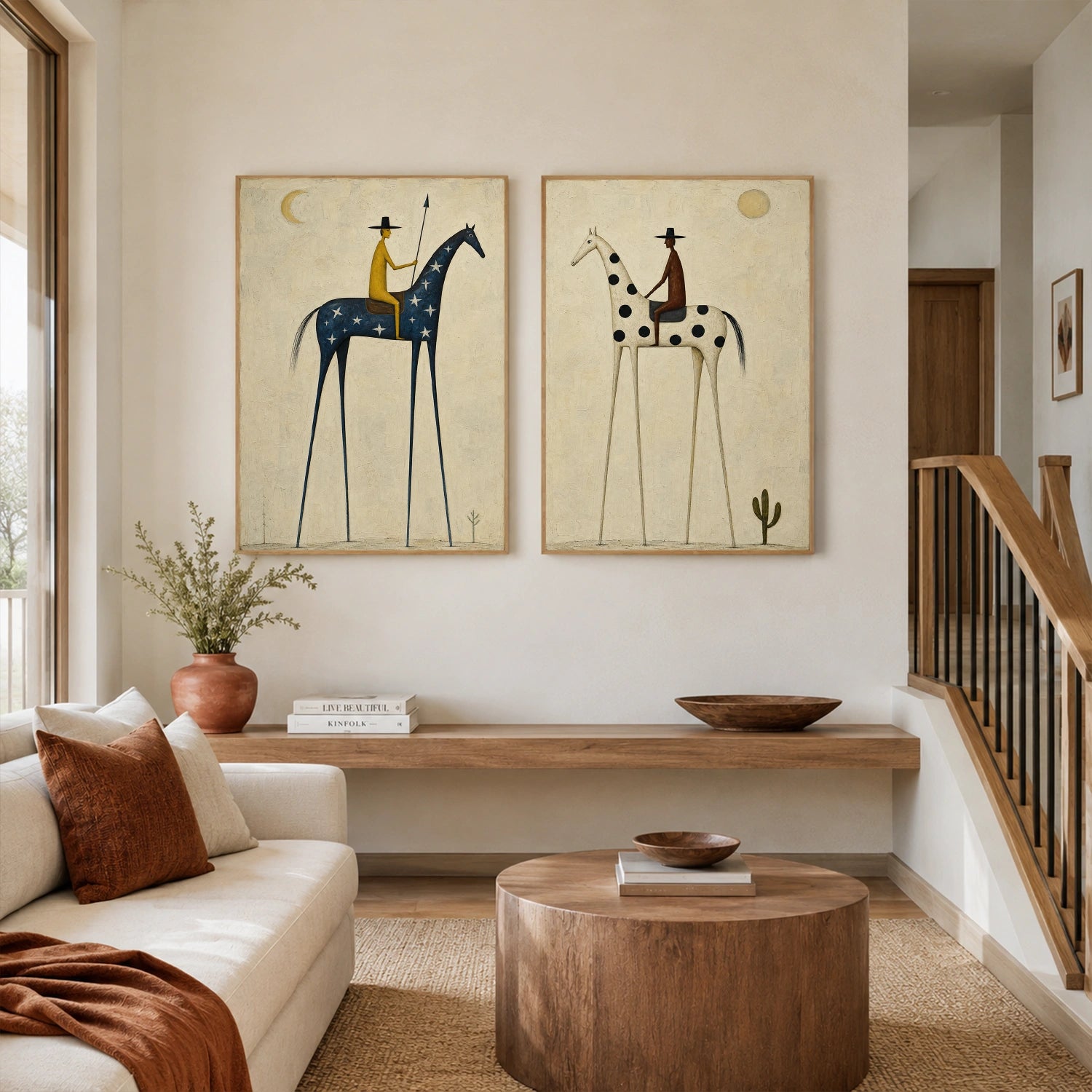 Western Cowboy Art Set of 2 #VA176