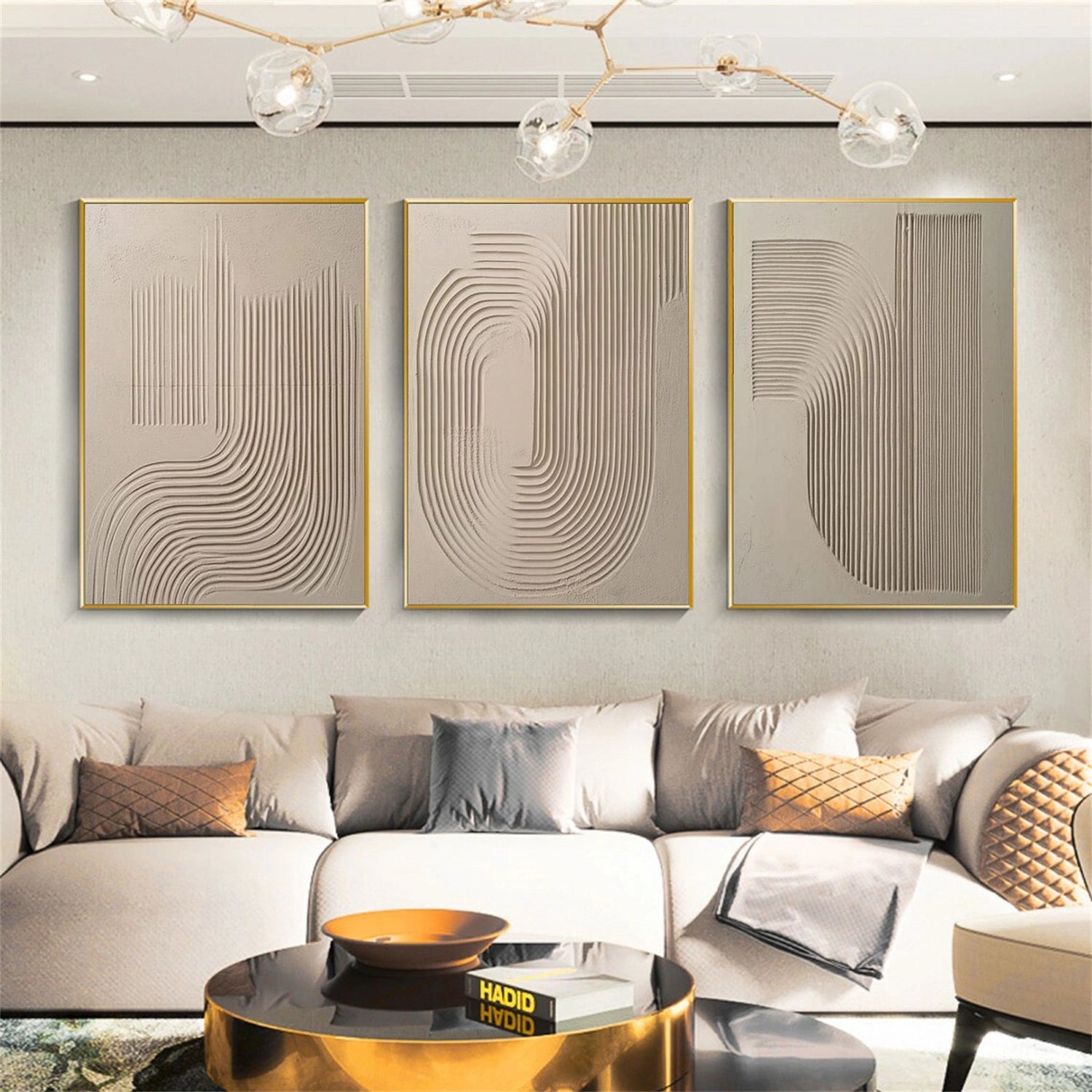 Minimalist Textured Canvas Art Set of 3 #MM361