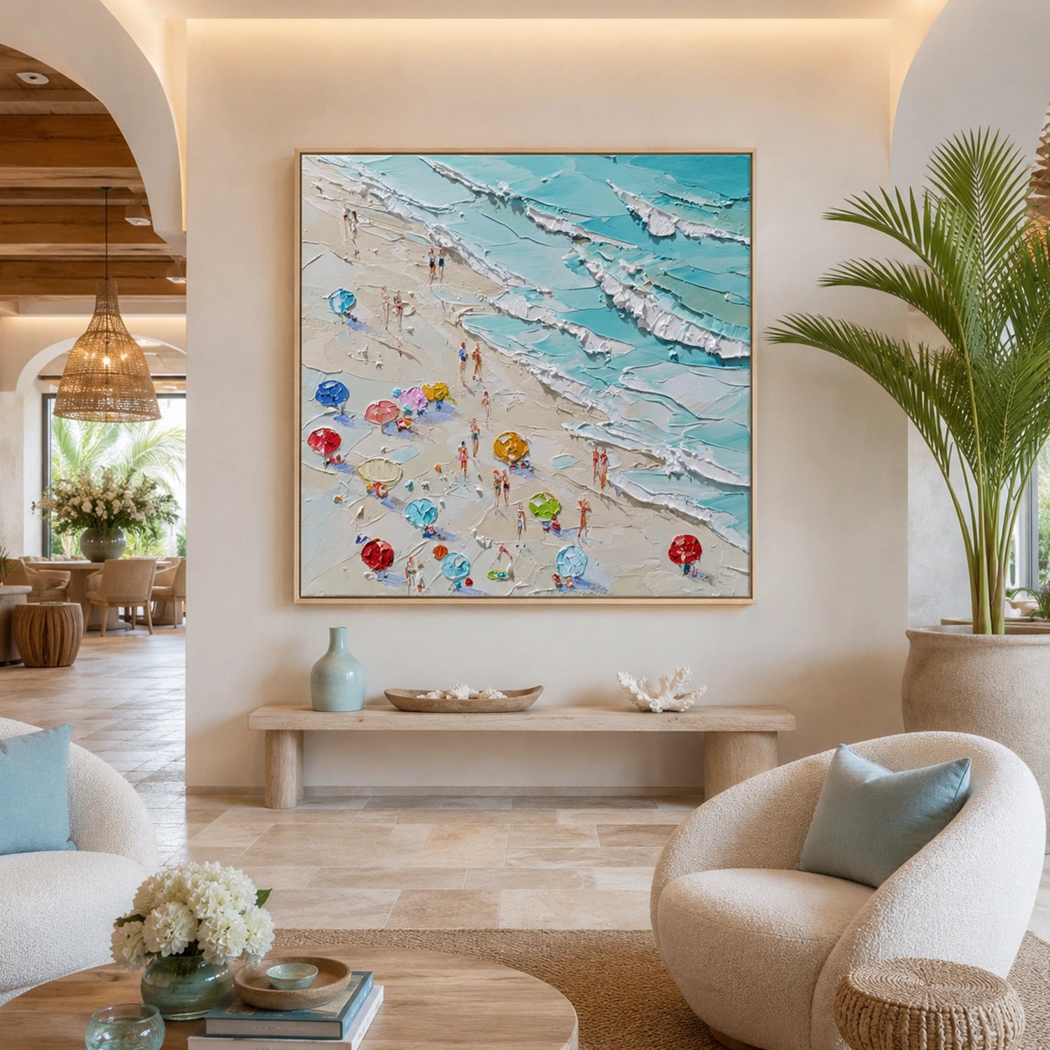 Sea & Sky Abstract Textured Wall Art #MS331